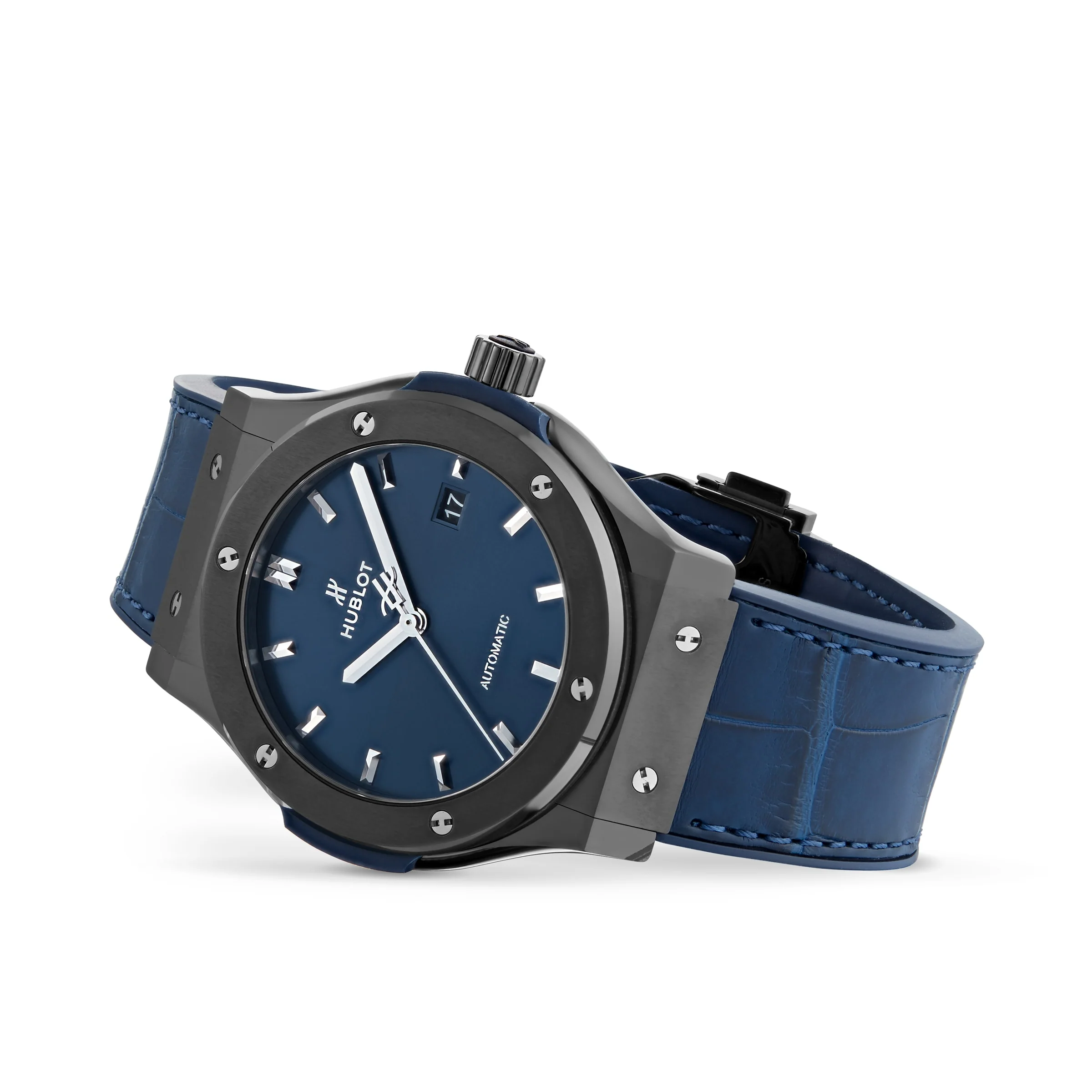Classic Fusion Ceramic Blue | 42mm, Ceramic, Alligator Leather, Blue Dial - Image 2