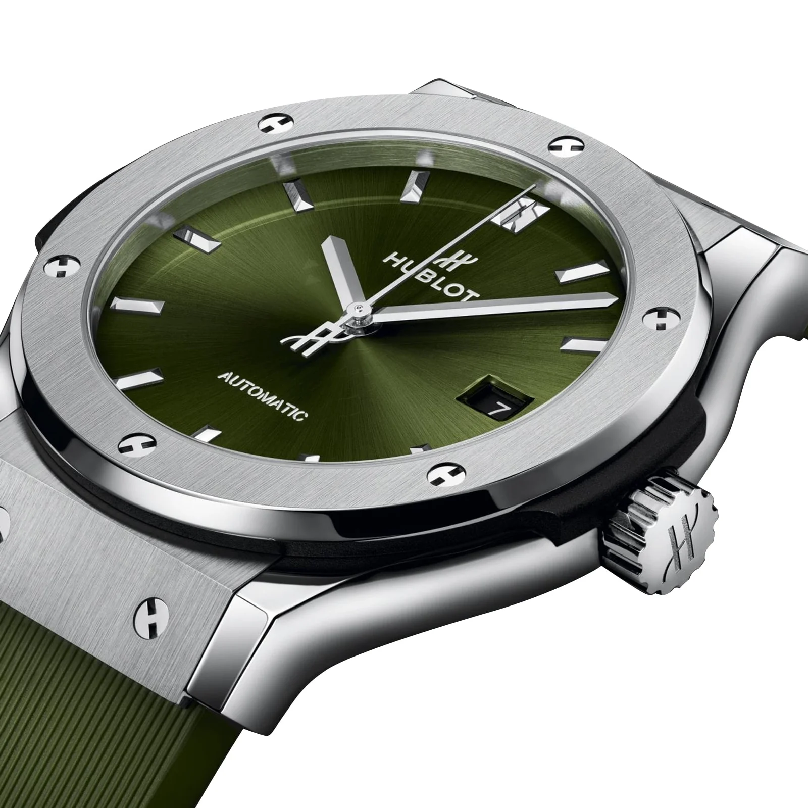 Classic Fusion Titanium Green | 42mm, Titanium, Rubber, Diamond Green Dial - Image 3