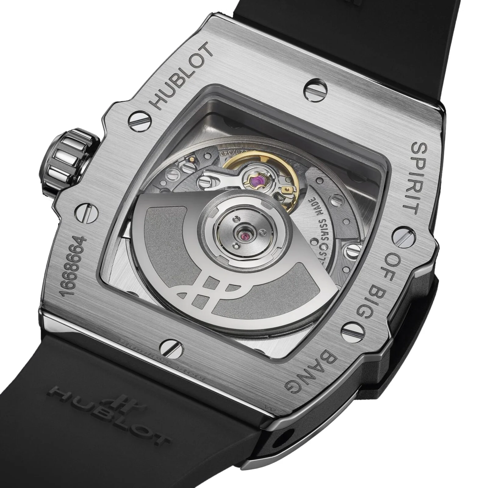 Spirit Of Big Bang Steel Diamonds | 32mm, Steel, Rubber, Black Dial - Image 5