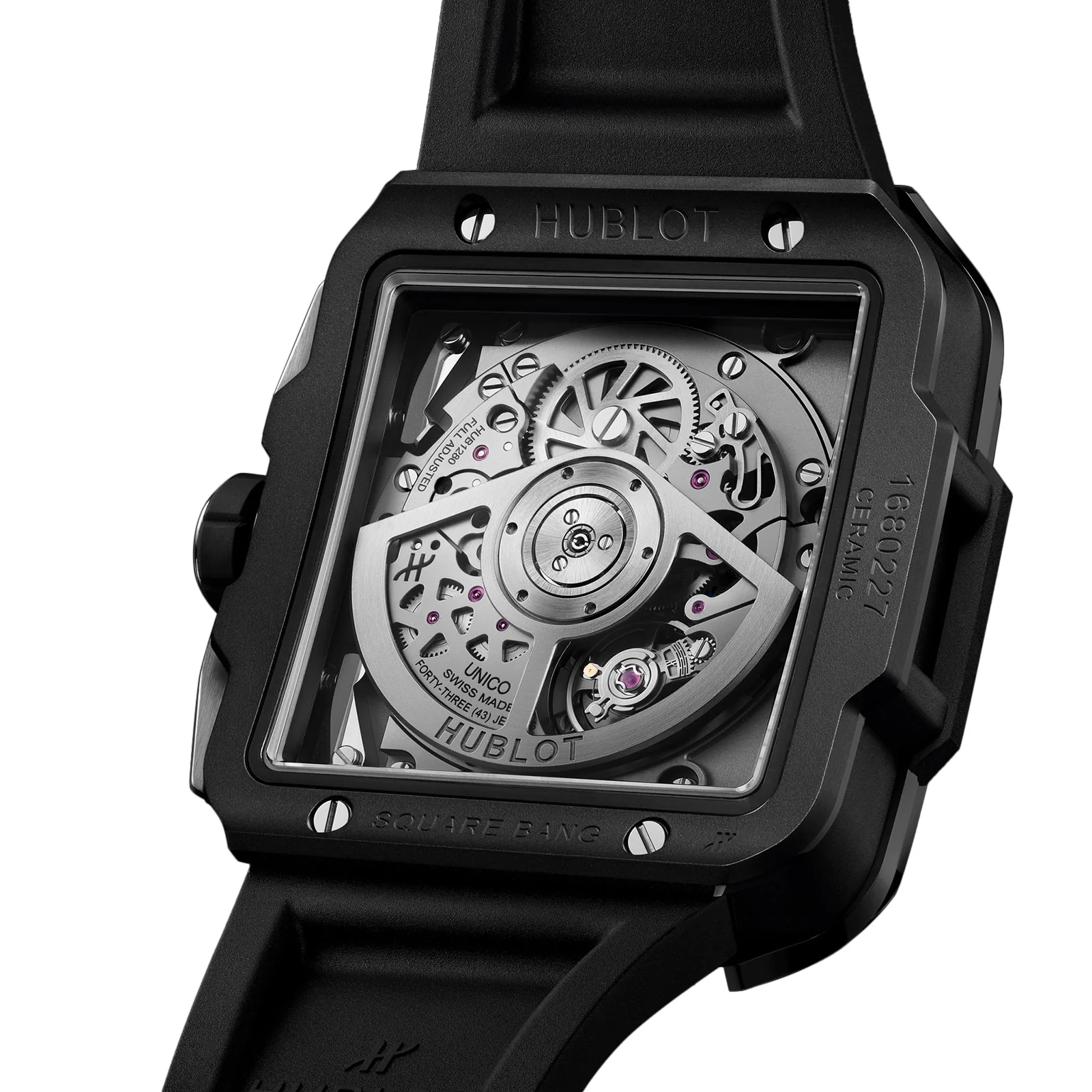 Square Bang Unico Black Magic | 42mm, Ceramic, Rubber, Grey Dial - Image 5