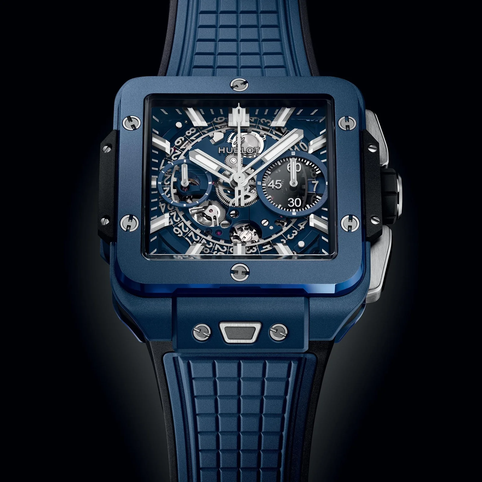 Square Bang Unico Blue Ceramic | 42mm, Ceramic, Rubber, Blue Dial - Image 3