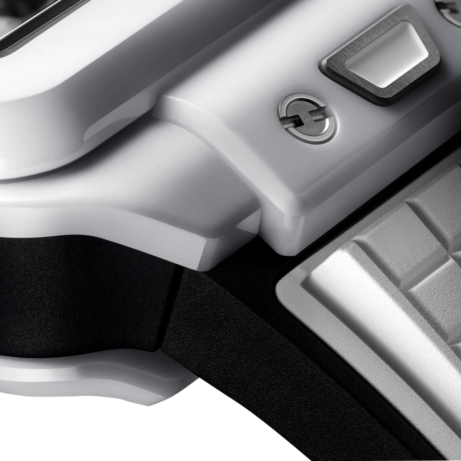 Square Bang Unico White Ceramic | 42mm, Ceramic, Rubber, Grey Dial - Image 4