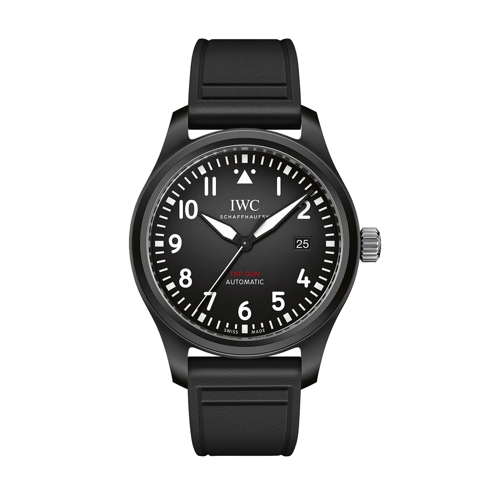 Pilot's Watch Automatic Top Gun | 41mm, Ceramic, Rubber, Black Dial