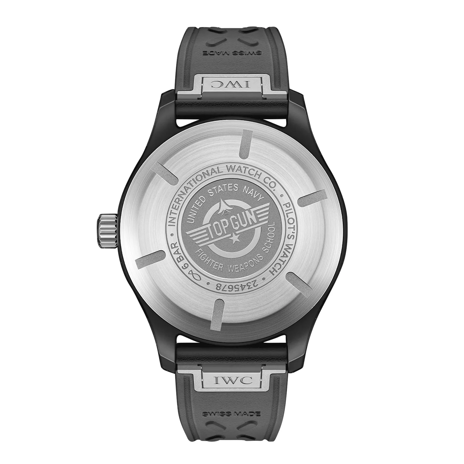 Pilot's Watch Automatic Top Gun | 41mm, Ceramic, Rubber, Black Dial - Image 2