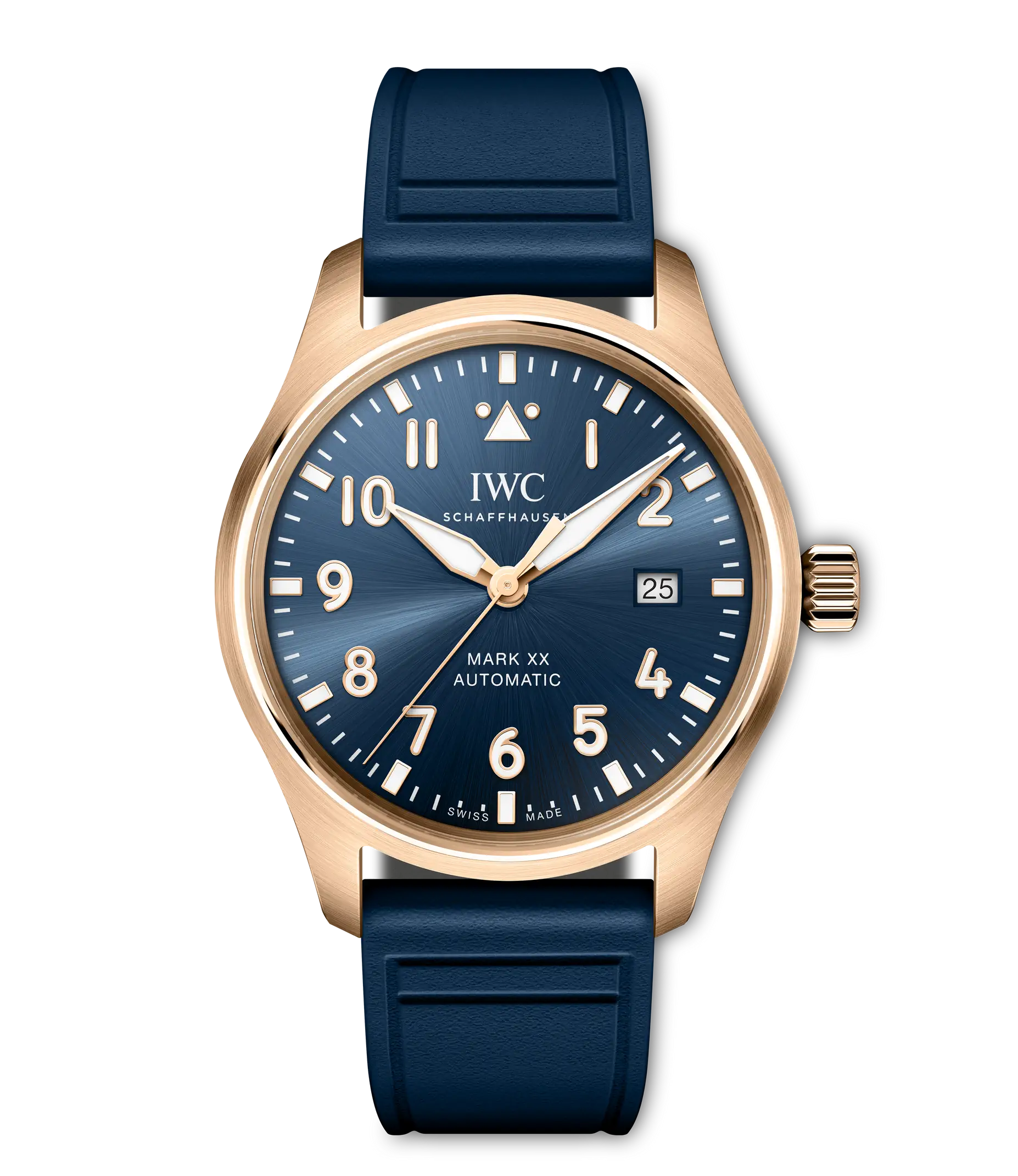 Pilot's Watch Mark XX Le Petit Prince | 40mm, 18K Rose Gold, Rubber, Blue Dial
