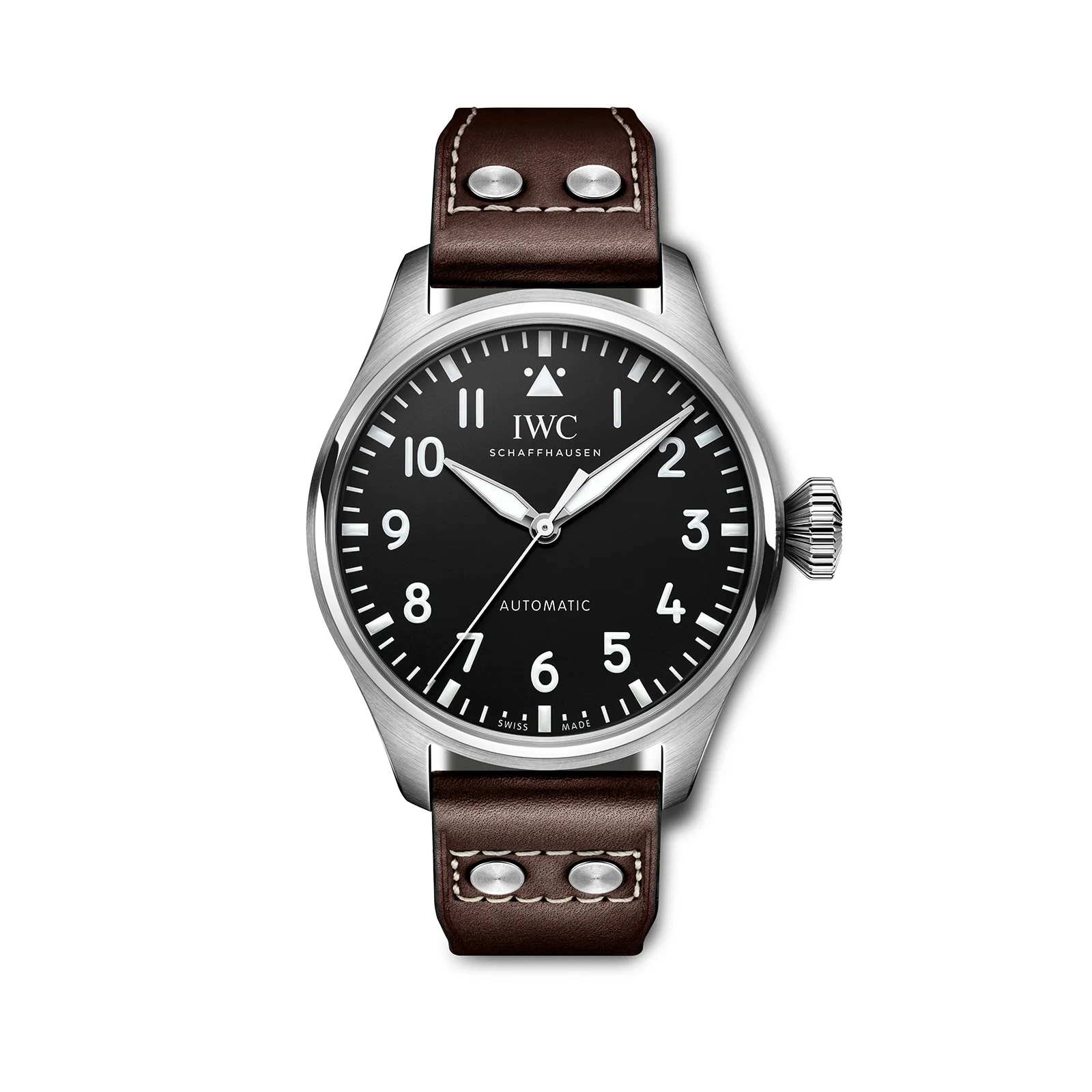 Big Pilot's Watch 43 | 43mm, Steel, Leather, Black Dial