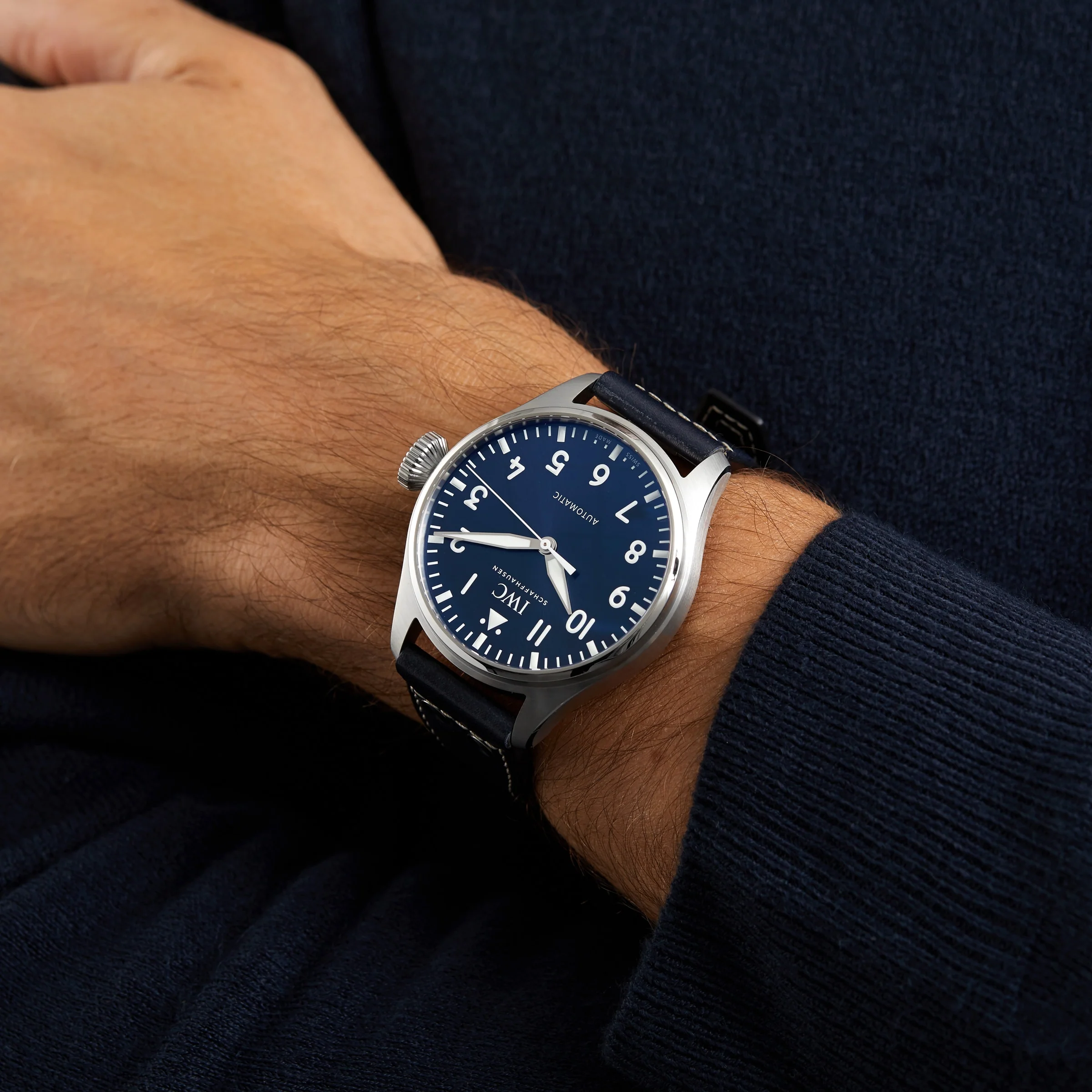 Big Pilot's Watch 43 | 43mm, Steel, Leather, Blue Dial - Image 8