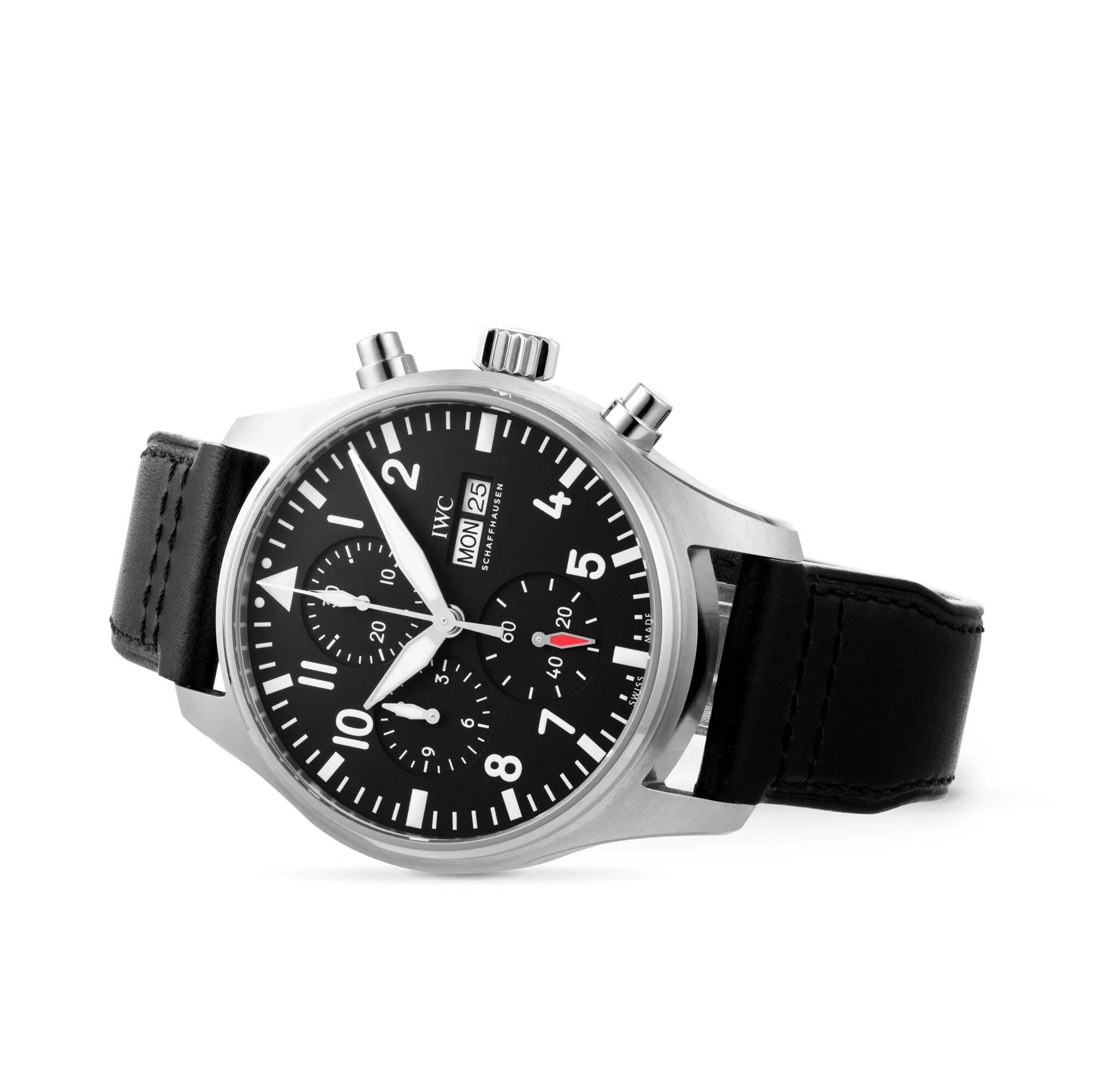 Pilot's Watch Chronograph | 43mm, Steel, Leather, Black Dial - Image 3