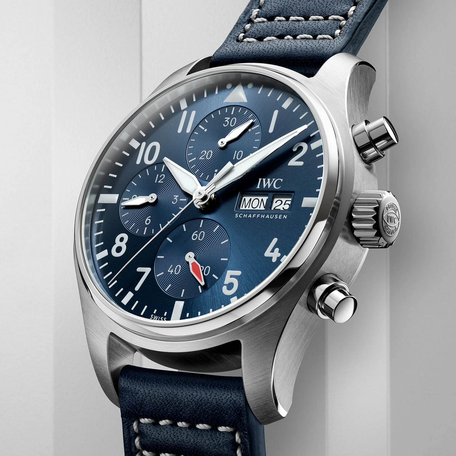 Pilot's Watch Chronograph 41 | 41mm, Steel, Leather, Blue Dial - Image 3