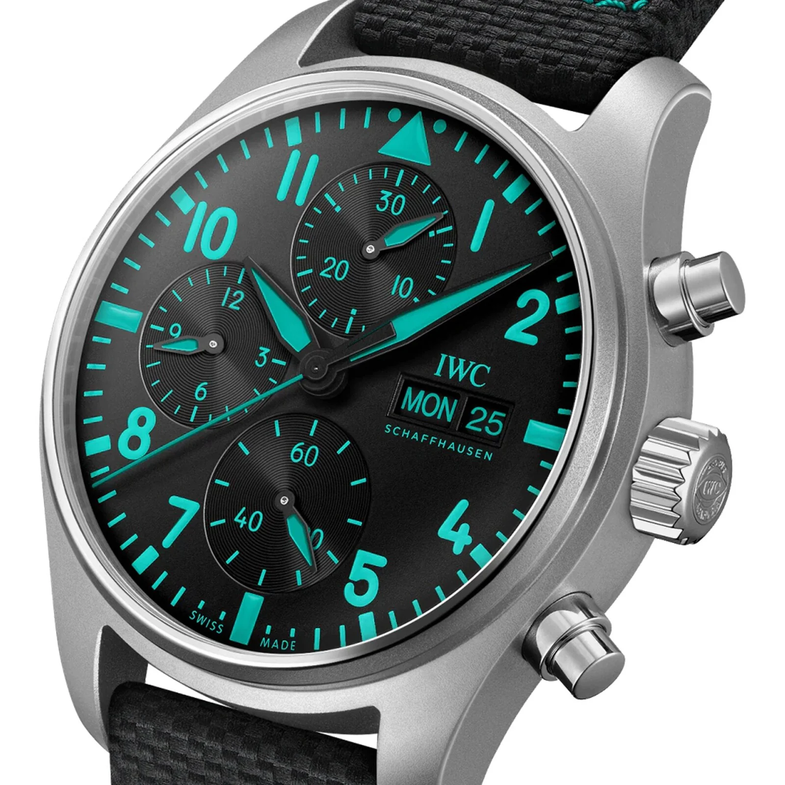 Pilot's Watch Chronograph 41 Edition "Mercedes - AMG PETRONAS Formula One™ Team" | 41mm, Titanium, Rubber, Black Dial - Image 3