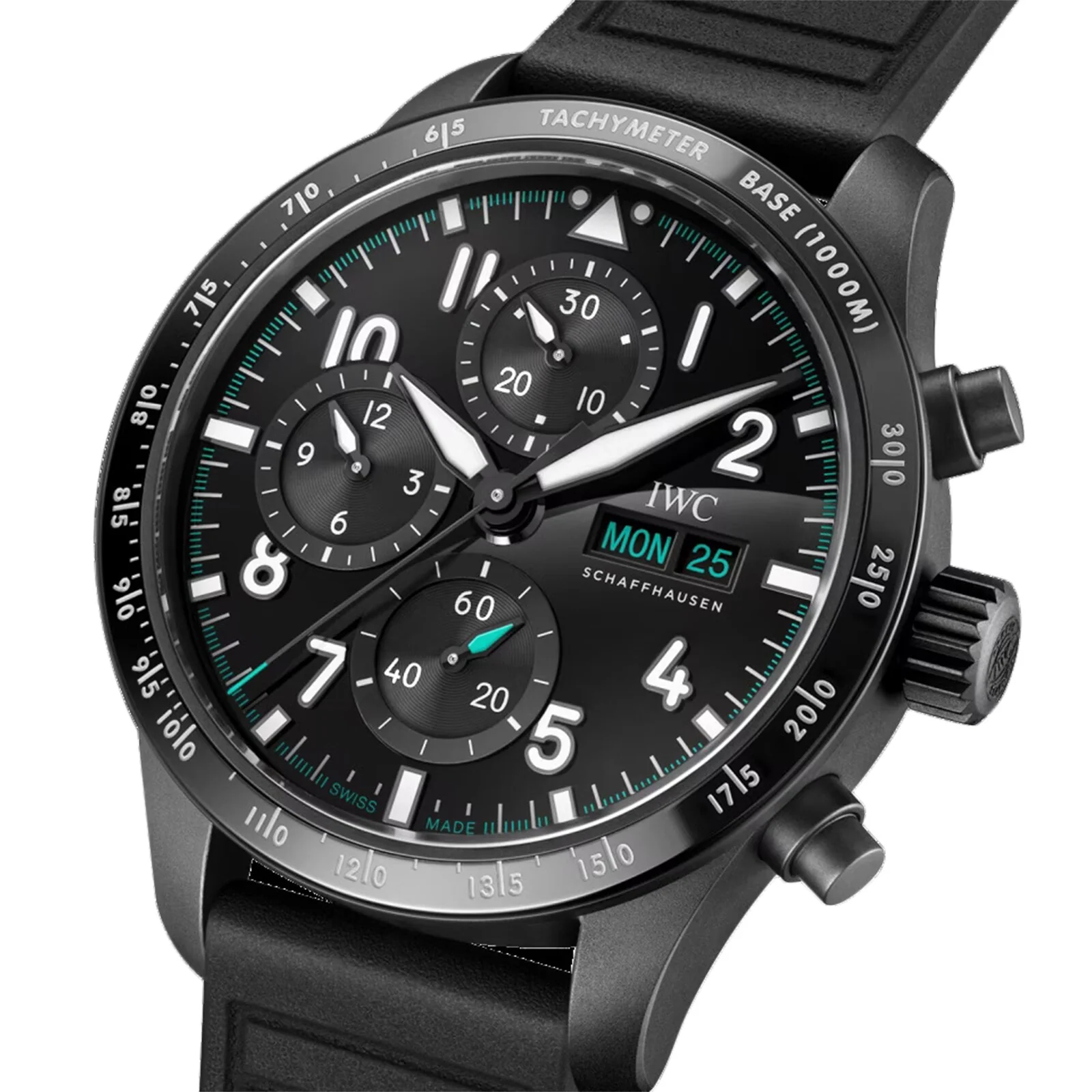 Pilot's Watch Performance Chronograph 41 mercedes - AMG PETRONAS Formula One™ Team | 41mm, Ceratanium, Rubber, Black Dial - Image 3