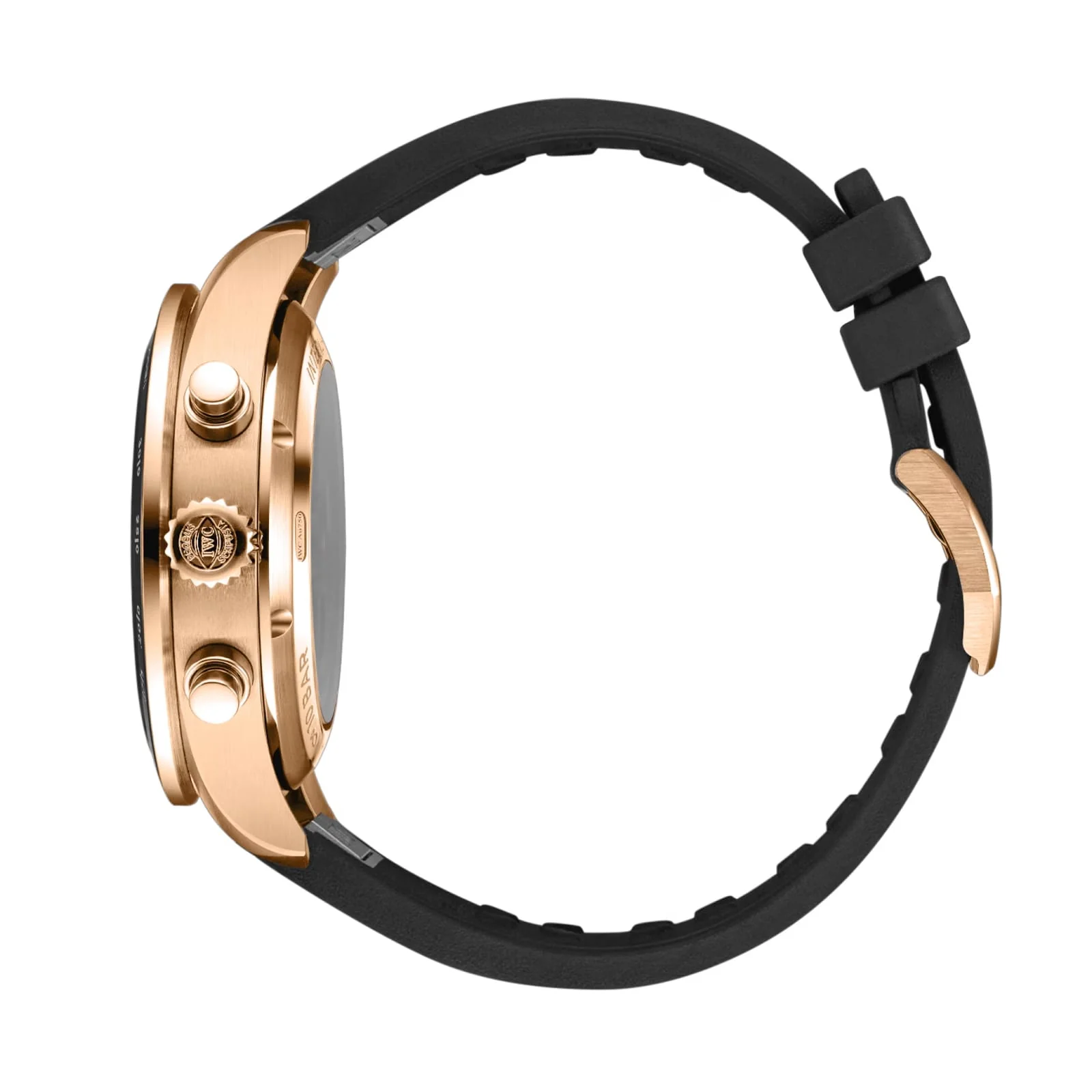 Pilot's Watch Performance Chronograph 41 | 41mm, 18K Rose Gold, Rubber, Black Dial - Image 3