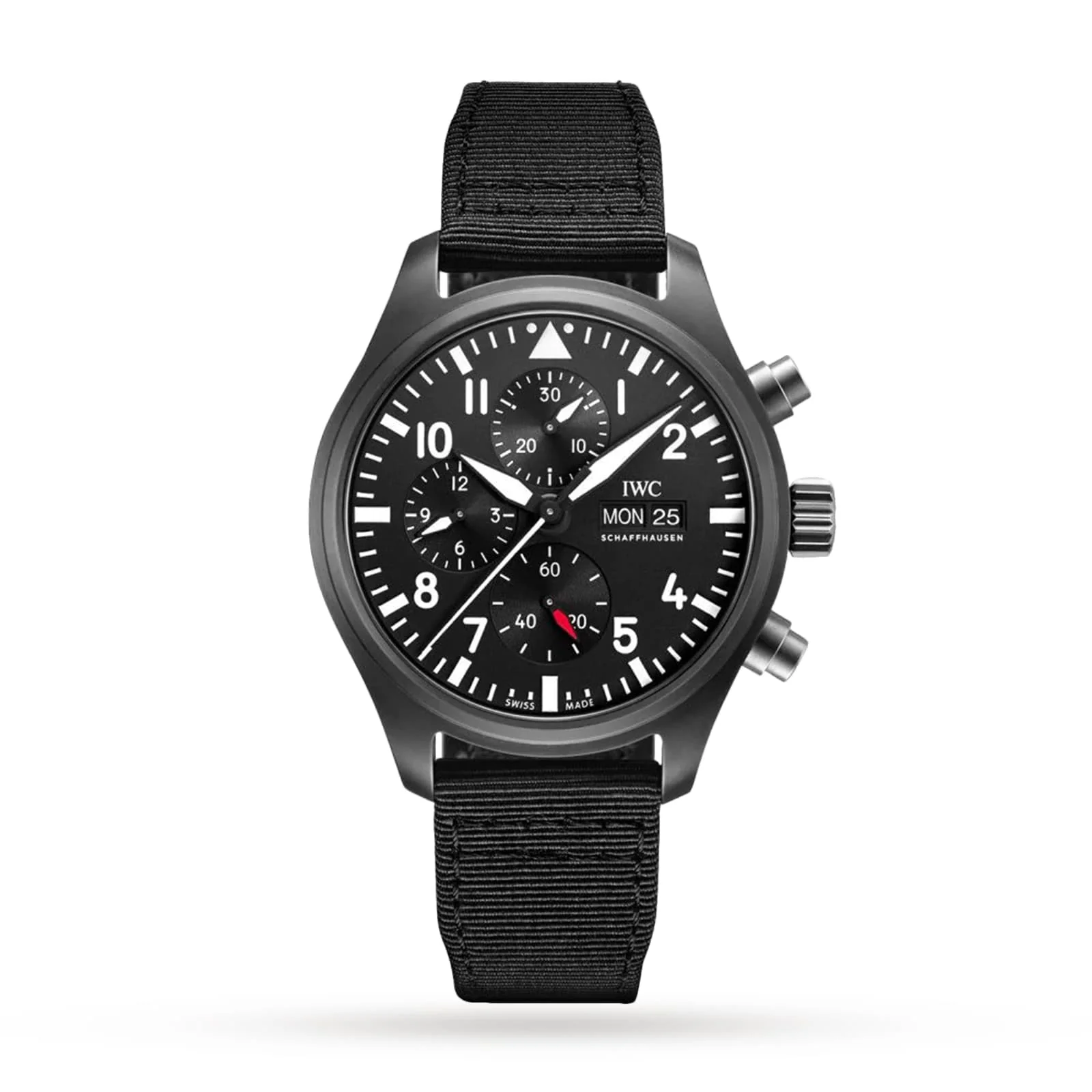 Pilot's Watch Chronograph Top Gun | 44.5mm, Ceramic, Fabric, Black Dial