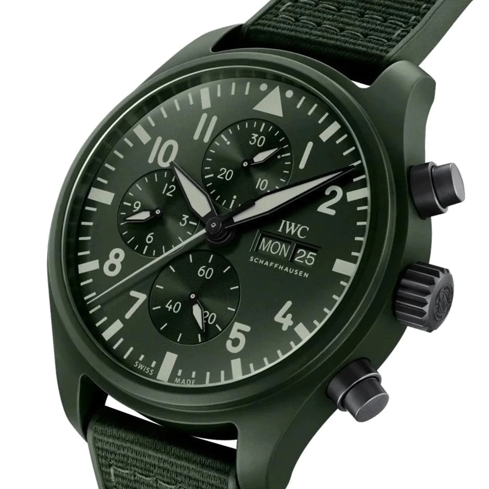 Pilot’s Watch Chronograph TOP GUN Edition “Woodland” | 44.5mm, Ceramic, Rubber, Green Dial - Image 3