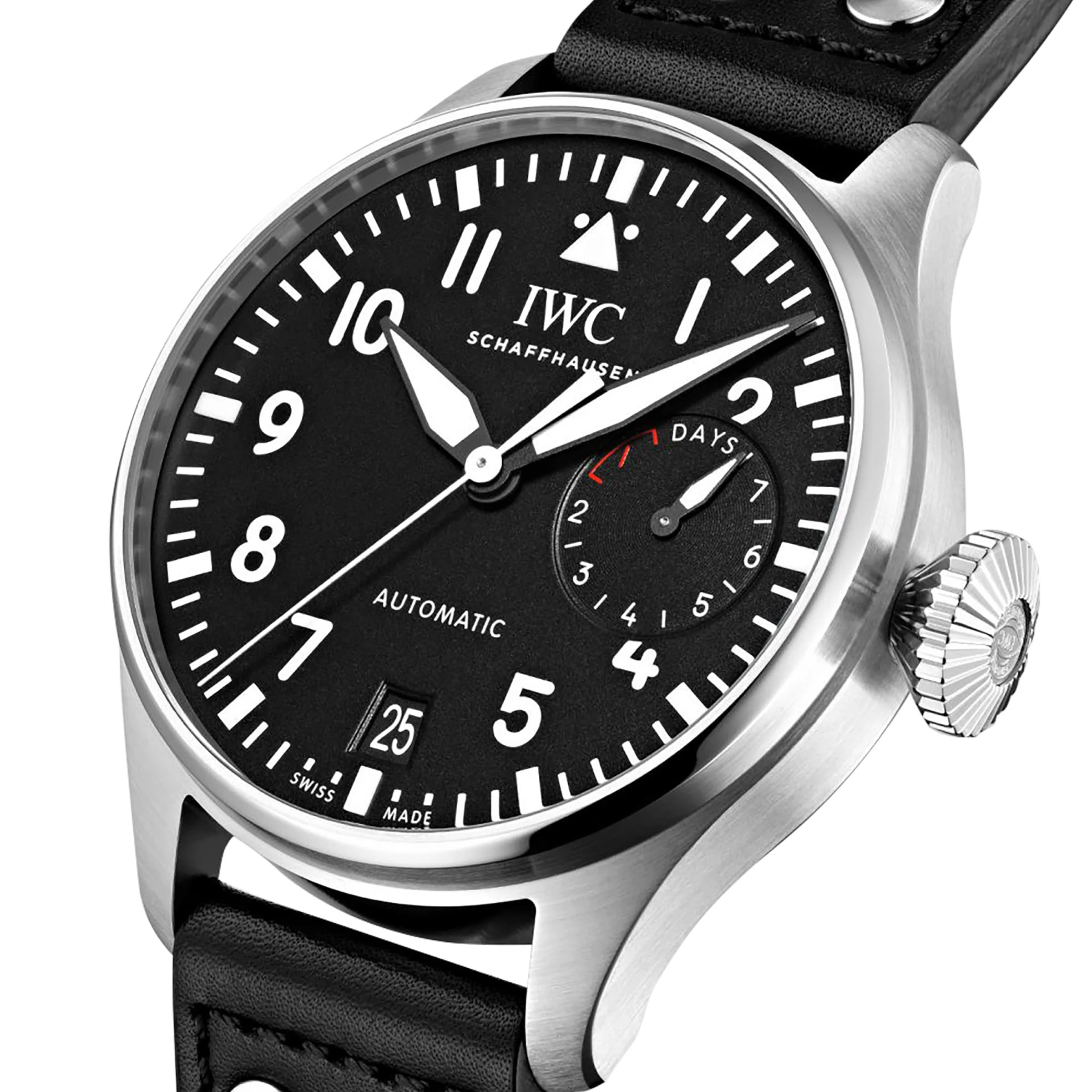 Big Pilot's Watch | 46.5mm, Steel, Leather, Black Dial - Image 3