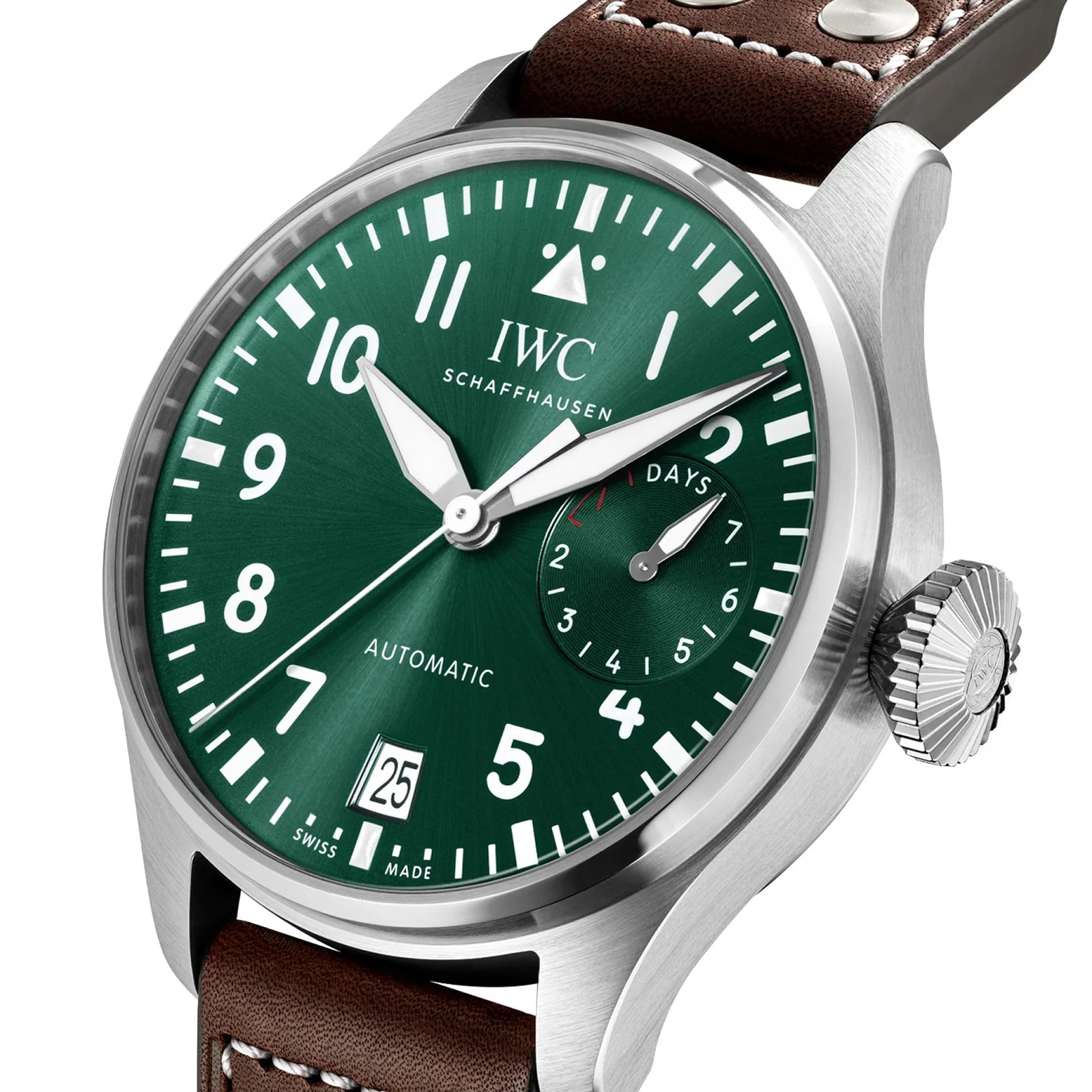 Big Pilot's Watch | 46.5mm, Steel, Leather, Green Dial - Image 2