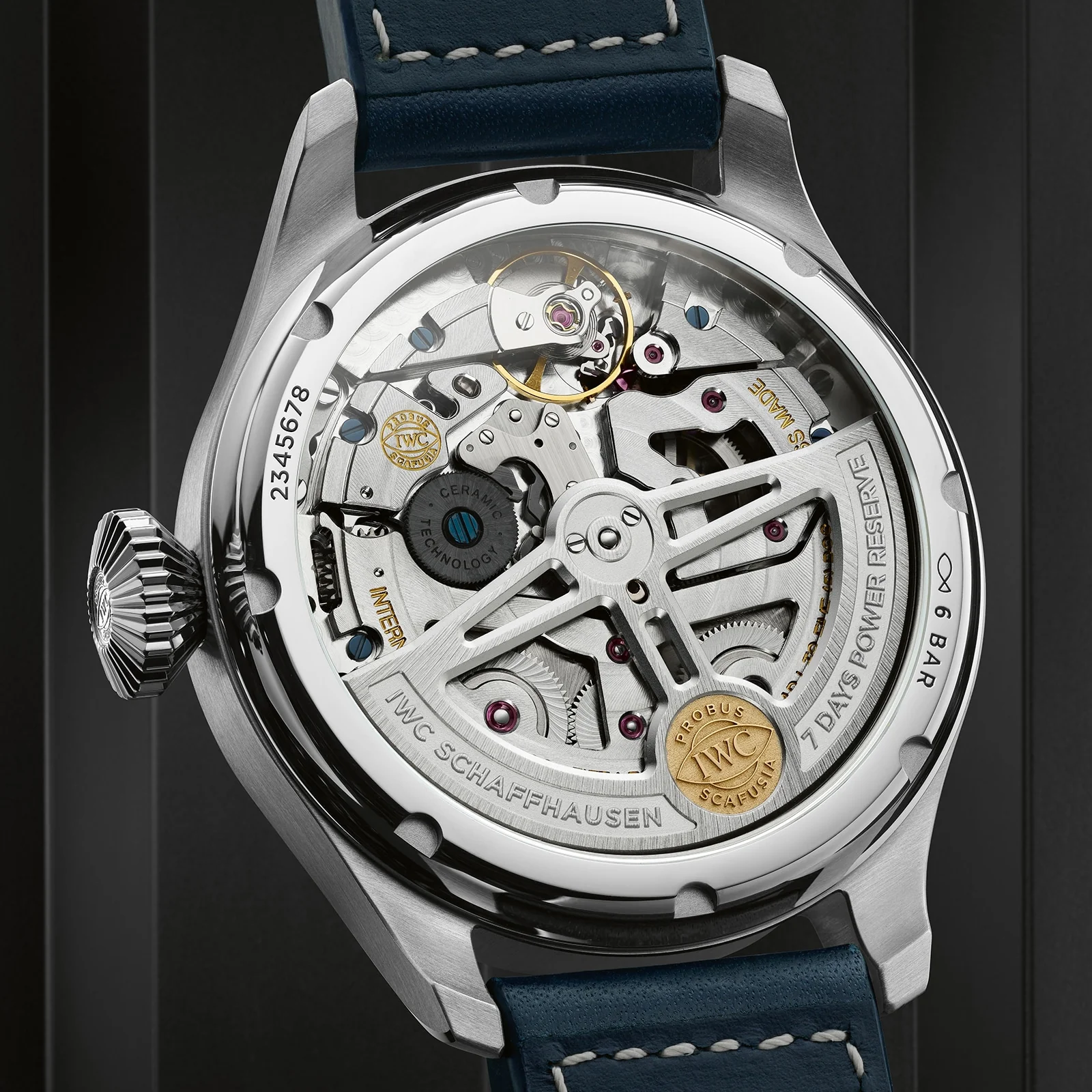 Big Pilot's Watch Perpetual Calendar | 46.5mm, Steel, Leather, Blue Dial - Image 5