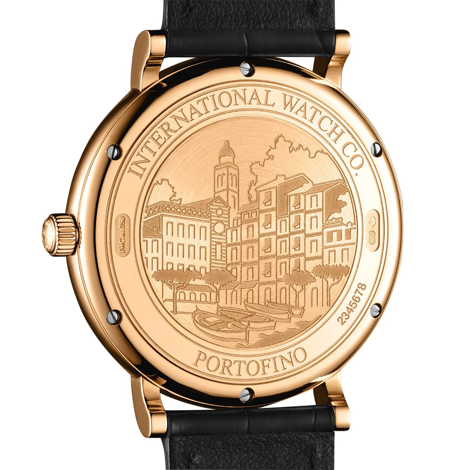 Portofino Automatic | 40mm, 18K Rose Gold, Alligator Leather, Blue Dial - Image 3