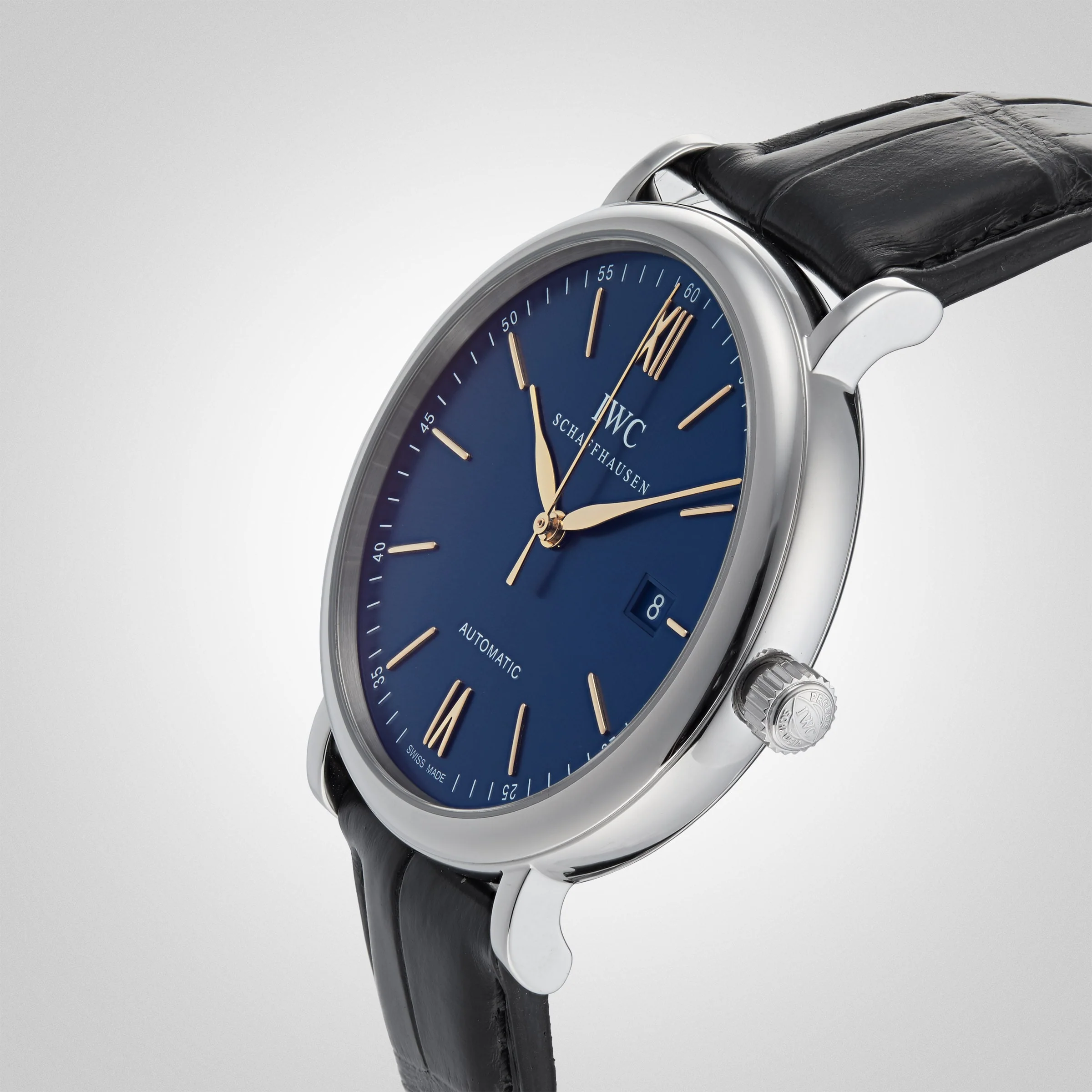Portofino Automatic | 40mm, Steel, Alligator Leather, Blue Dial - Image 5