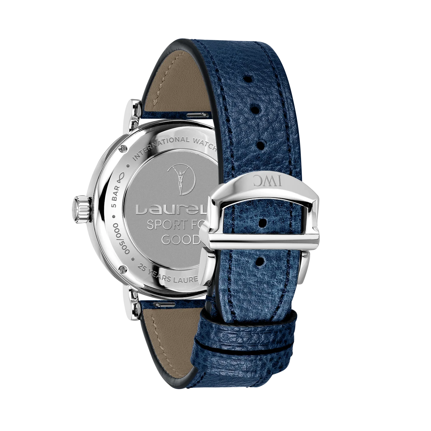 Portofino Automatic Pointer Date Laureus | 39mm, Steel, Alligator Leather, Blue Dial - Image 4