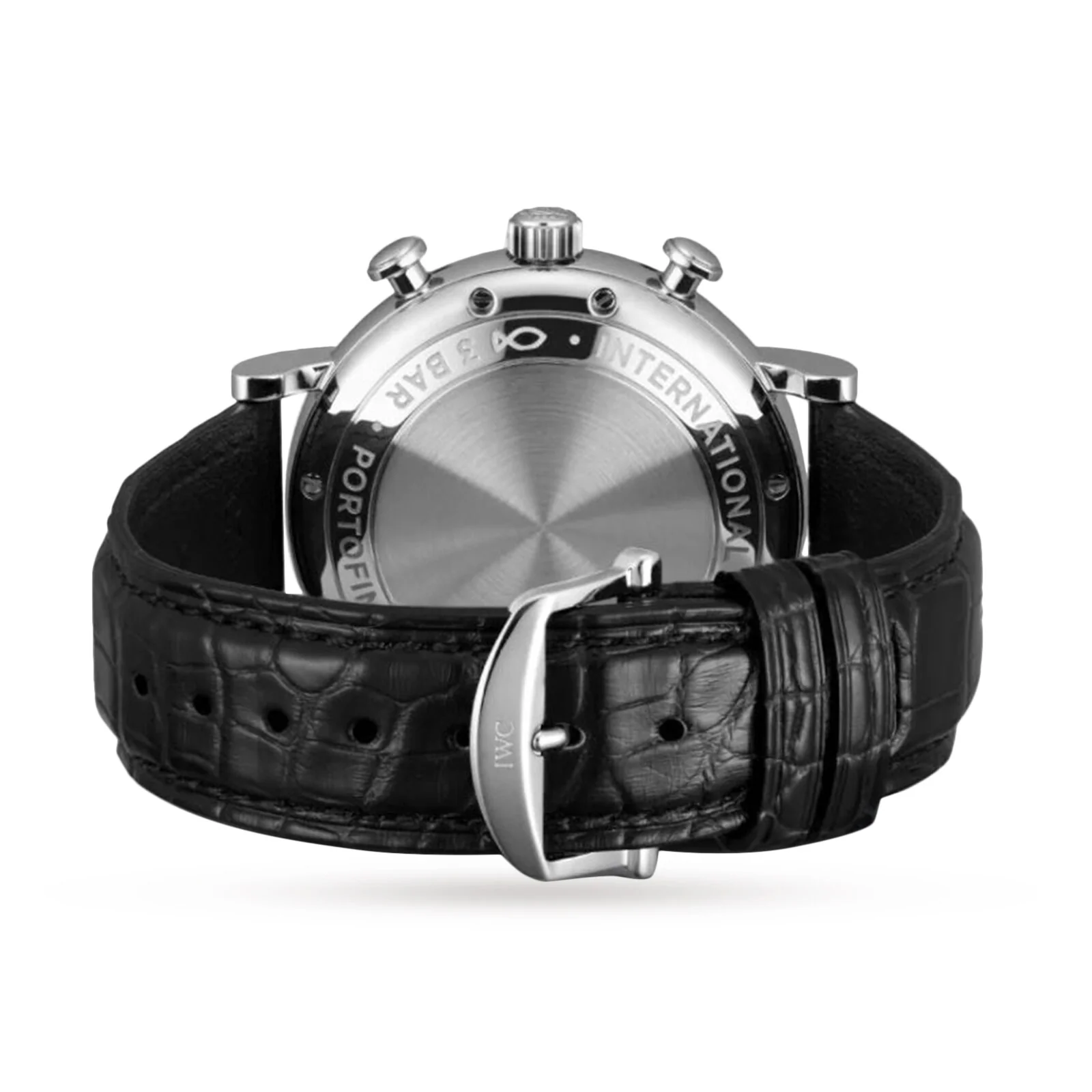 Portofino Chronograph | 42mm, Steel, Alligator Leather, Blue Dial - Image 4