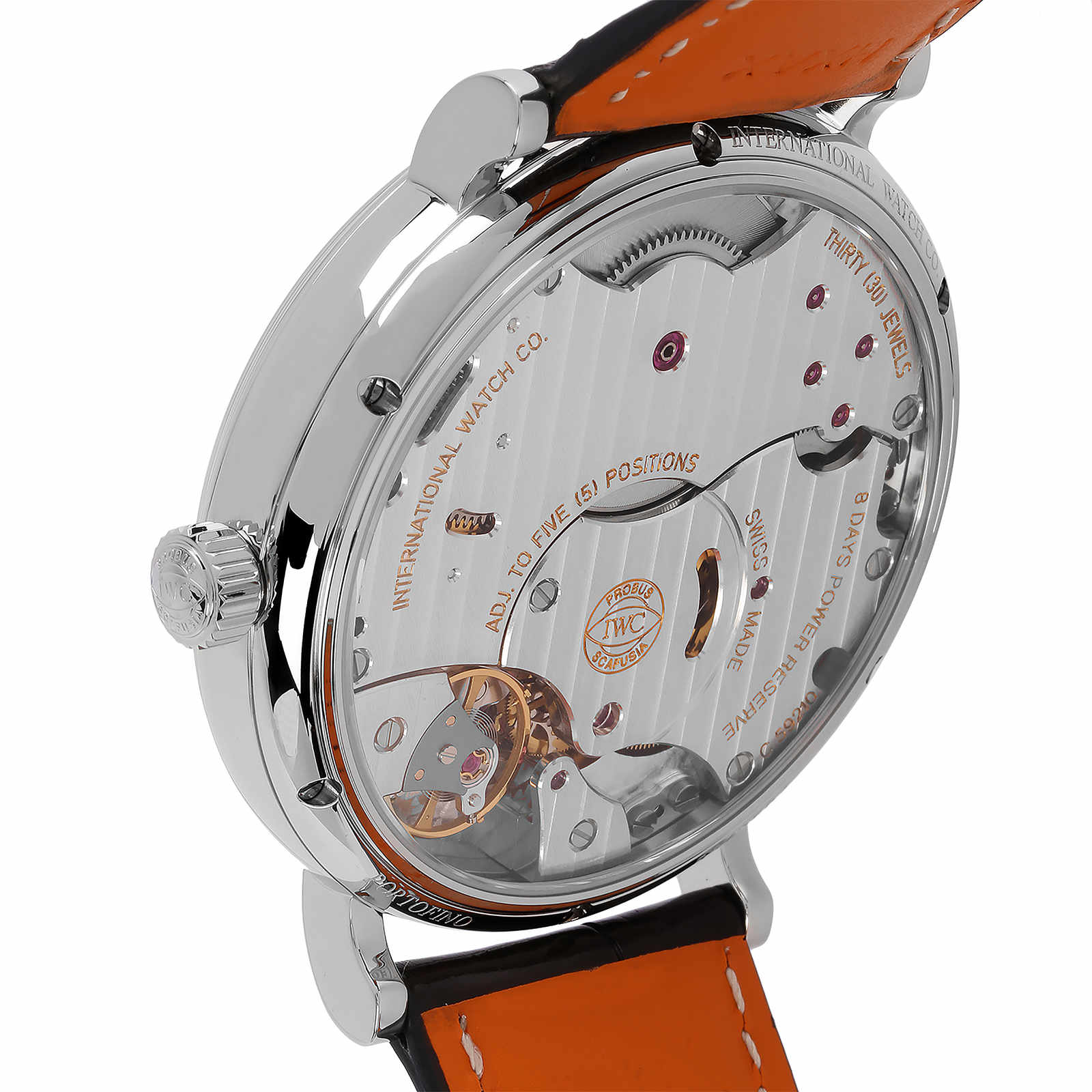 Portofino Hand-Wound Eight Days | 45mm, Steel, Alligator Leather, Blue Dial - Image 4