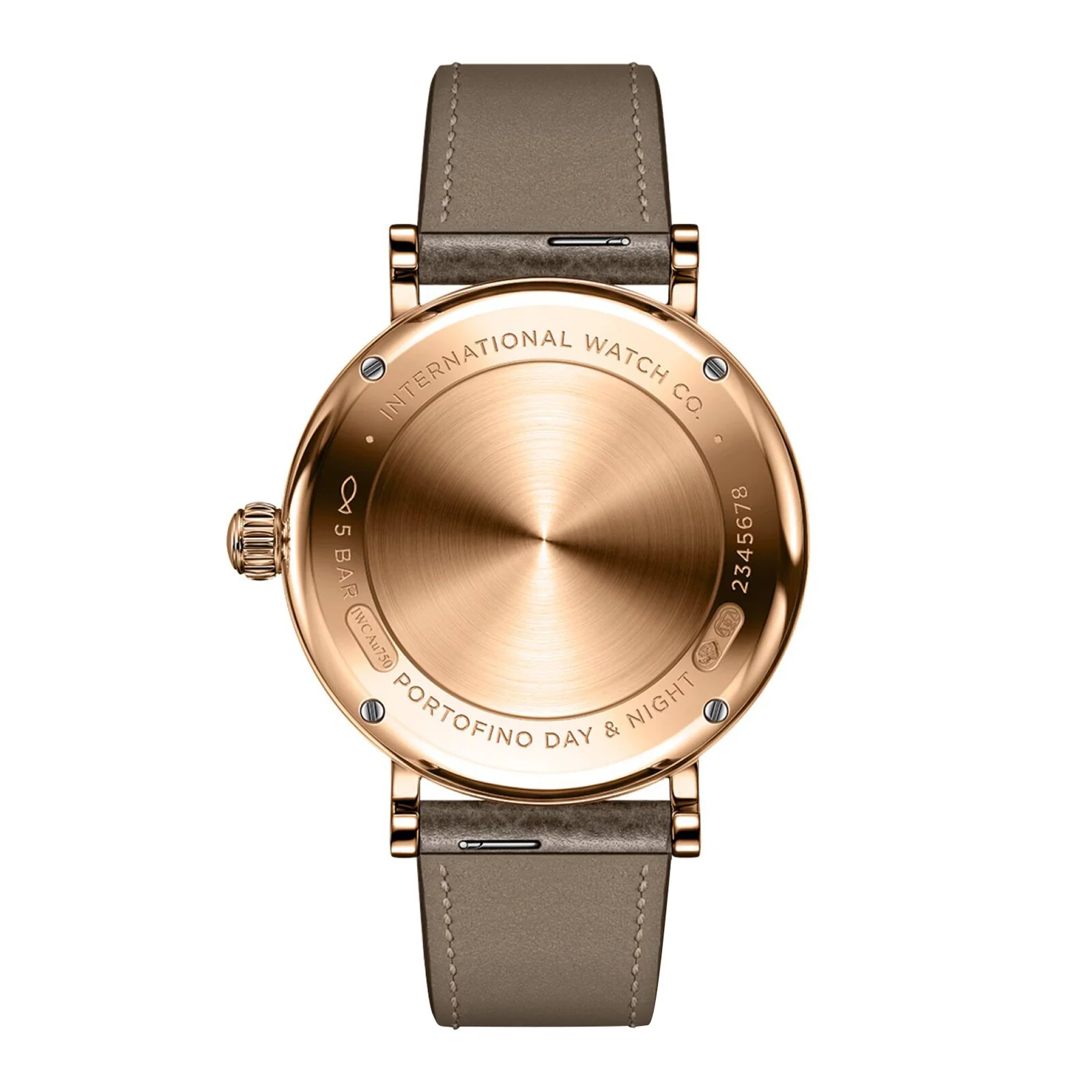 Portofino Automatic Day & Night 34 | 34mm, 18K Rose Gold, Leather, Silver Dial - Image 2