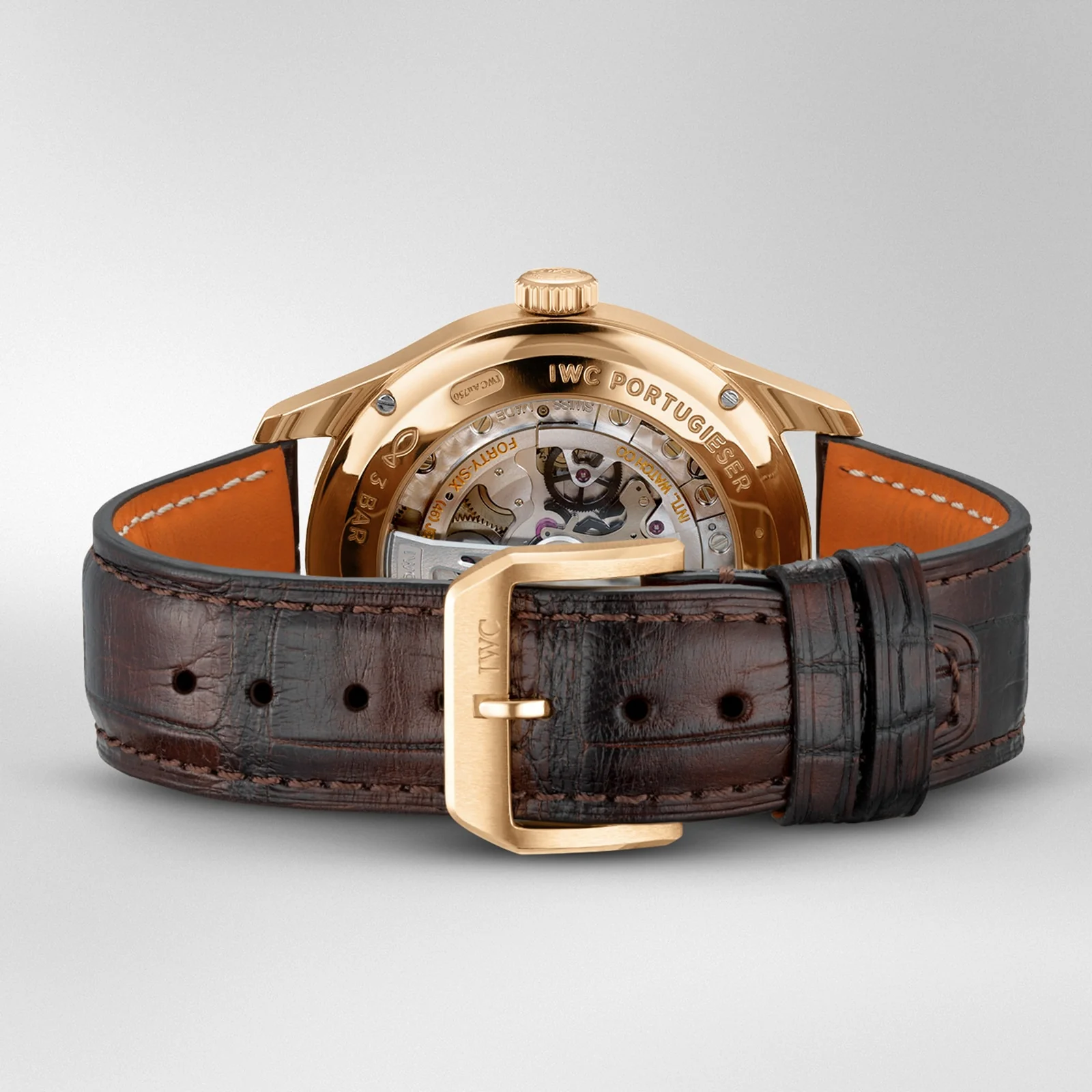 Portugieser Perpetual Calendar 42 | 42.5mm, 18K Rose Gold, Alligator Leather, Silver Dial - Image 5