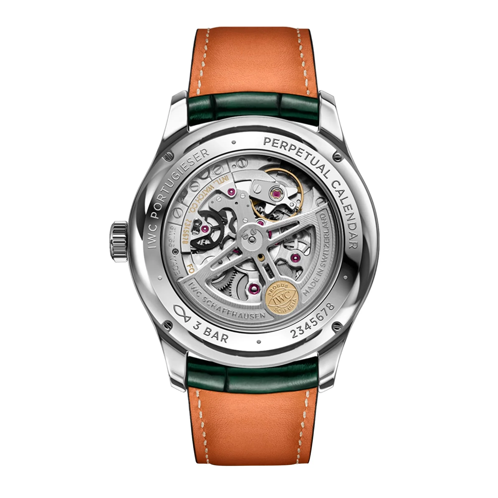 Portugieser Perpetual Calendar 42 | 42.5mm, Steel, Alligator Leather, Green Dial - Image 3