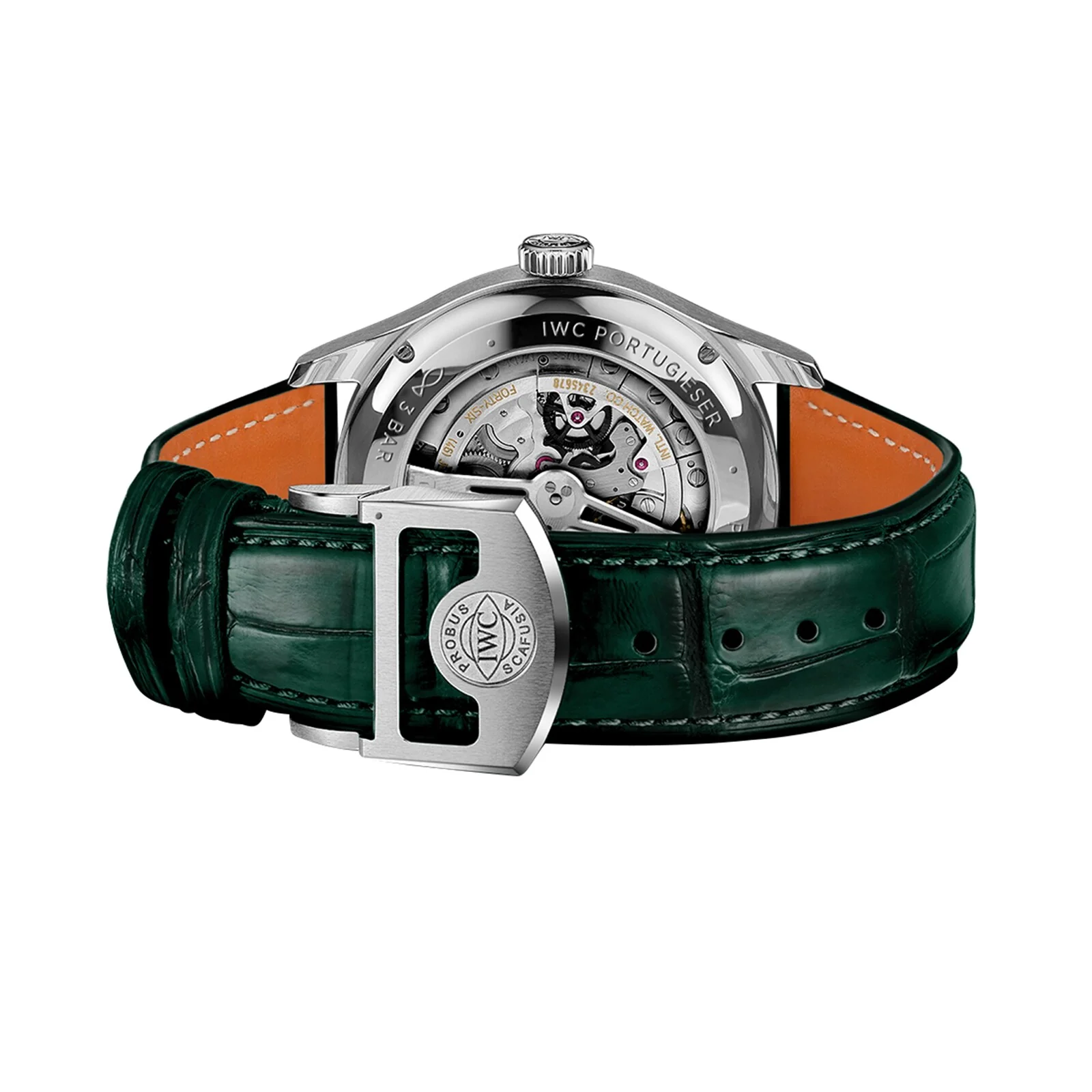 Portugieser Perpetual Calendar 42 | 42.5mm, Steel, Alligator Leather, Green Dial - Image 4