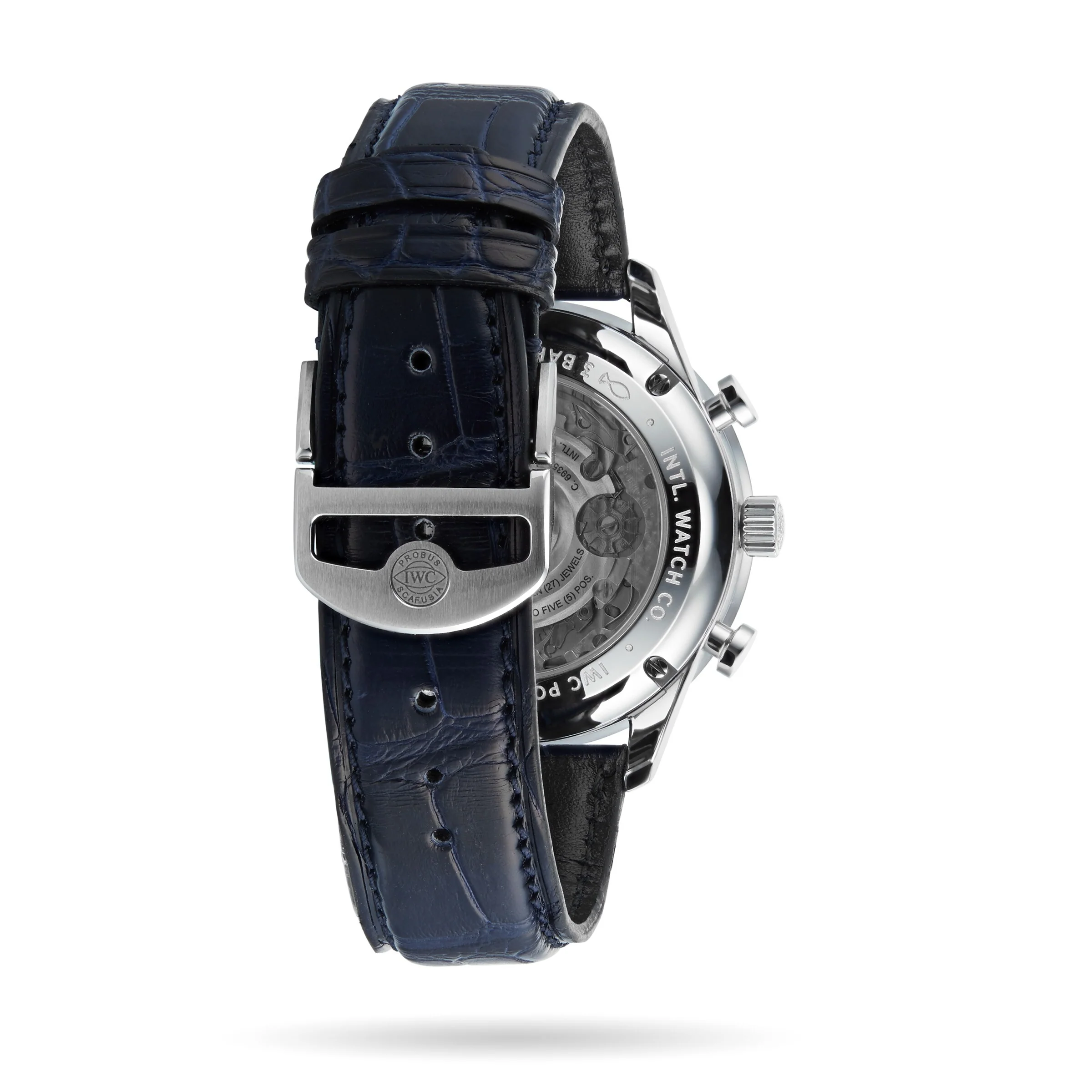 Portugieser Chronograph | 41mm, Steel, Alligator Leather, Plain Silver Dial - Image 3