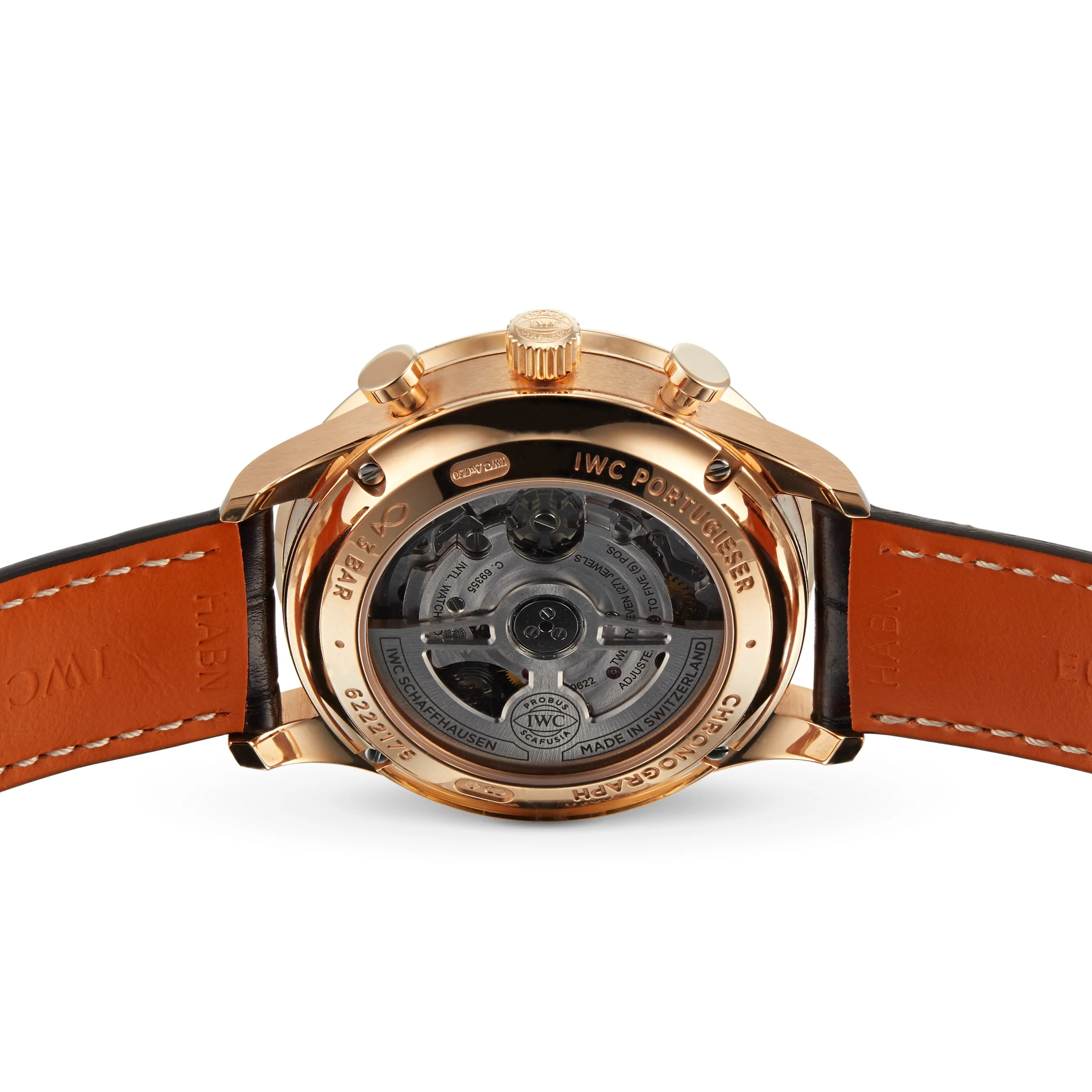 Portugieser Chronograph | 41mm, 18K Rose Gold, Alligator Leather, Silver Dial - Image 4