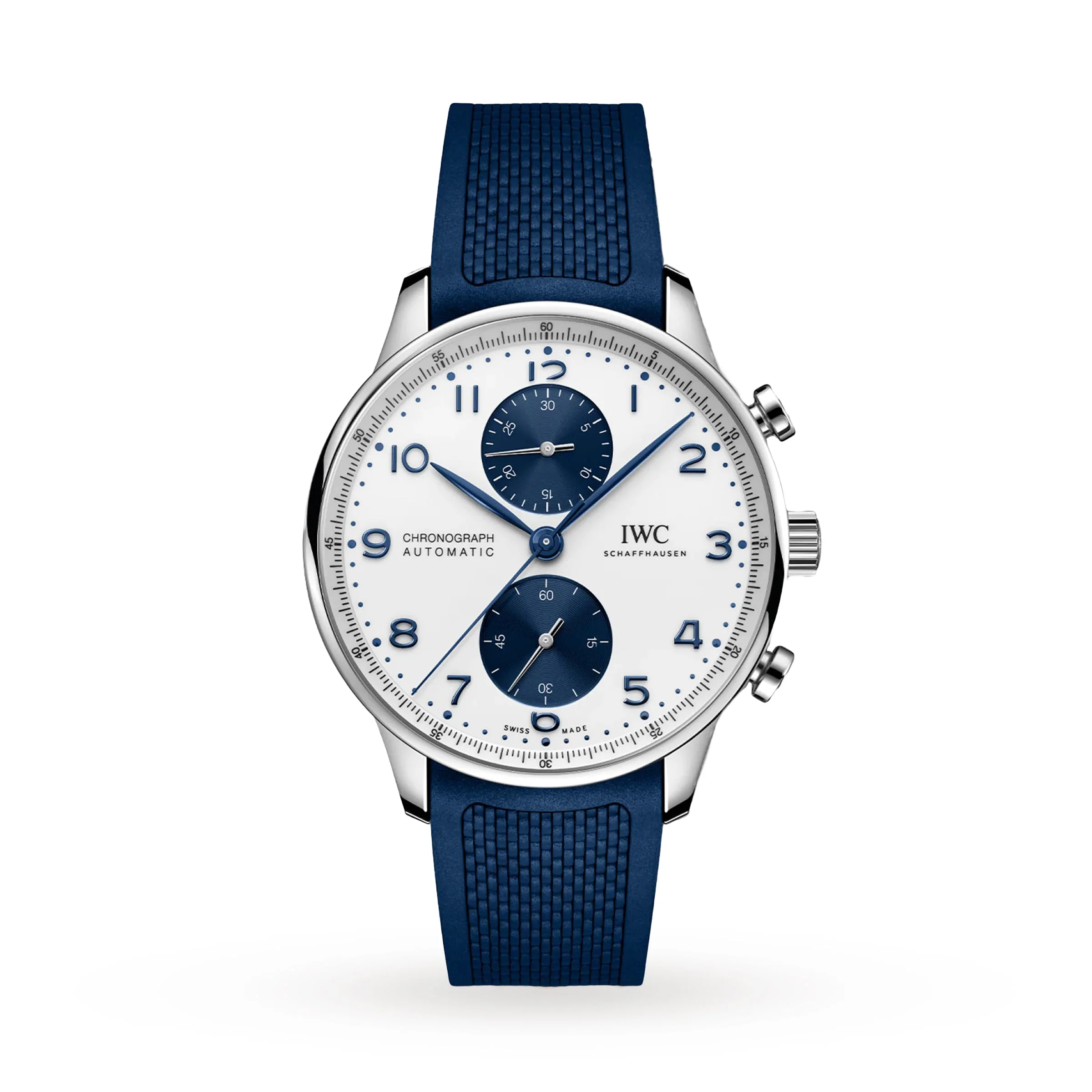 Portugieser Chronograph | 41mm, Steel, Rubber, White Dial