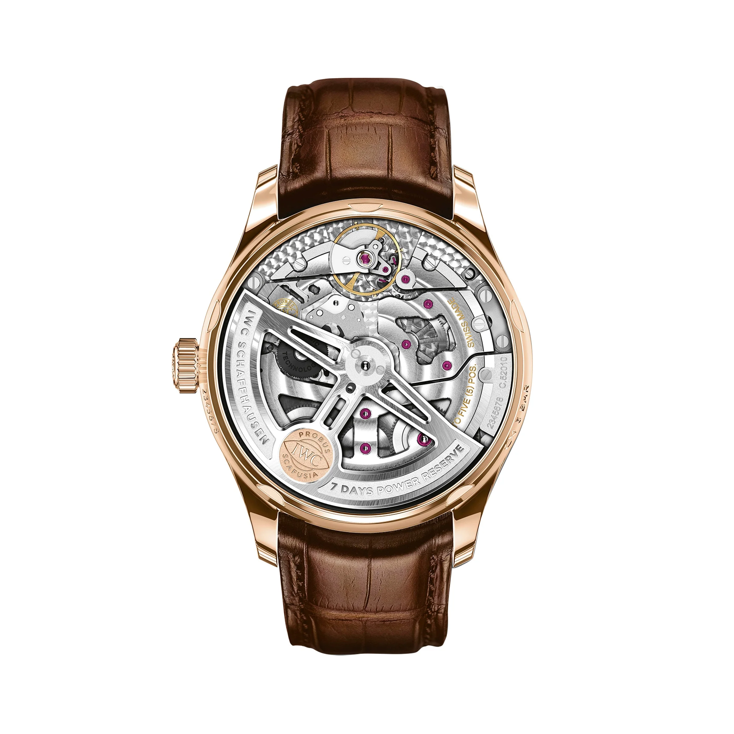 Portugieser Automatic | 42.5mm, 18K Rose Gold, Alligator Leather, White Dial - Image 2