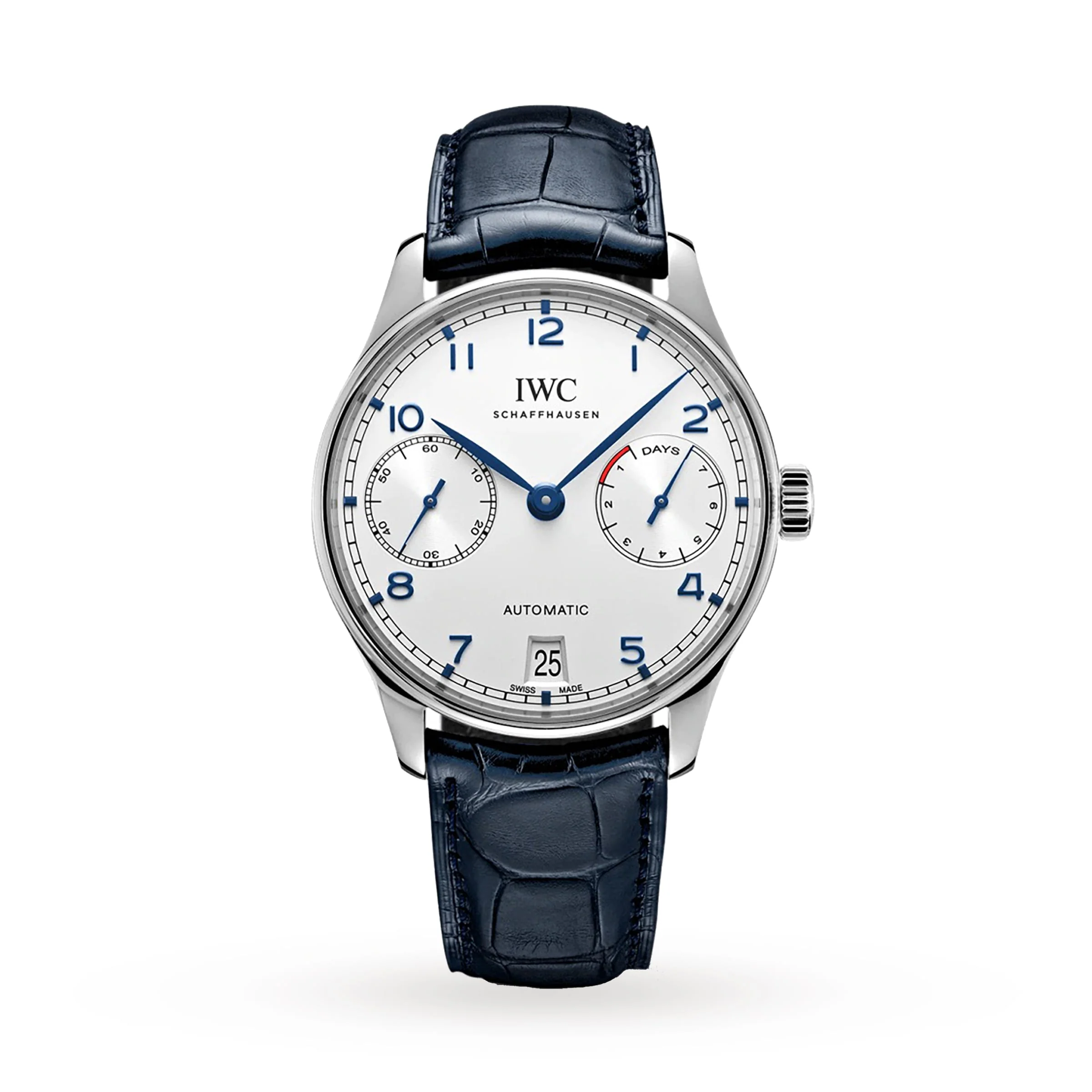 Portugieser Automatic | 42.5mm, Steel, Alligator Leather, White Dial, Ref. IW500705