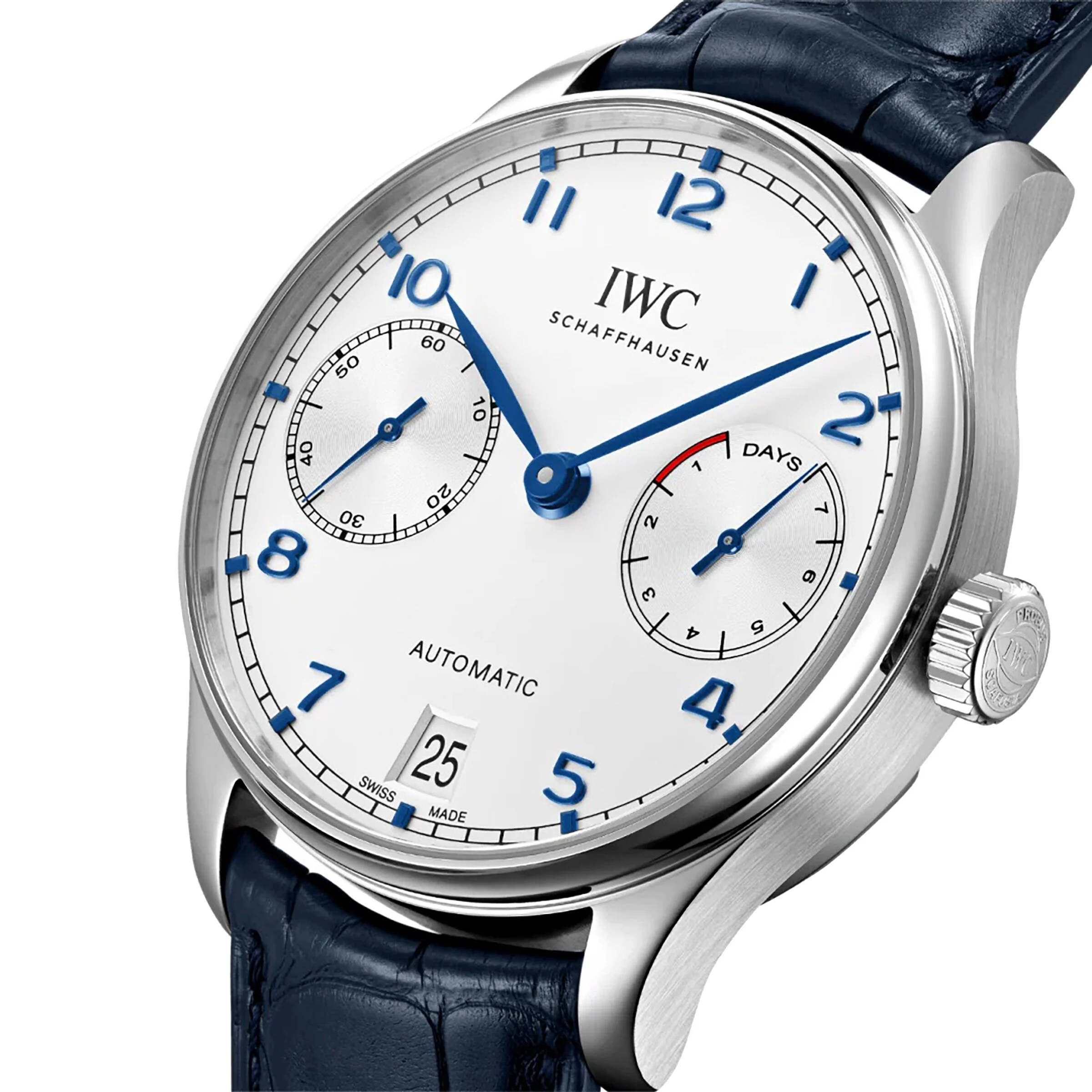 Portugieser Automatic | 42.5mm, Steel, Alligator Leather, White Dial, Ref. IW500705 - Image 3