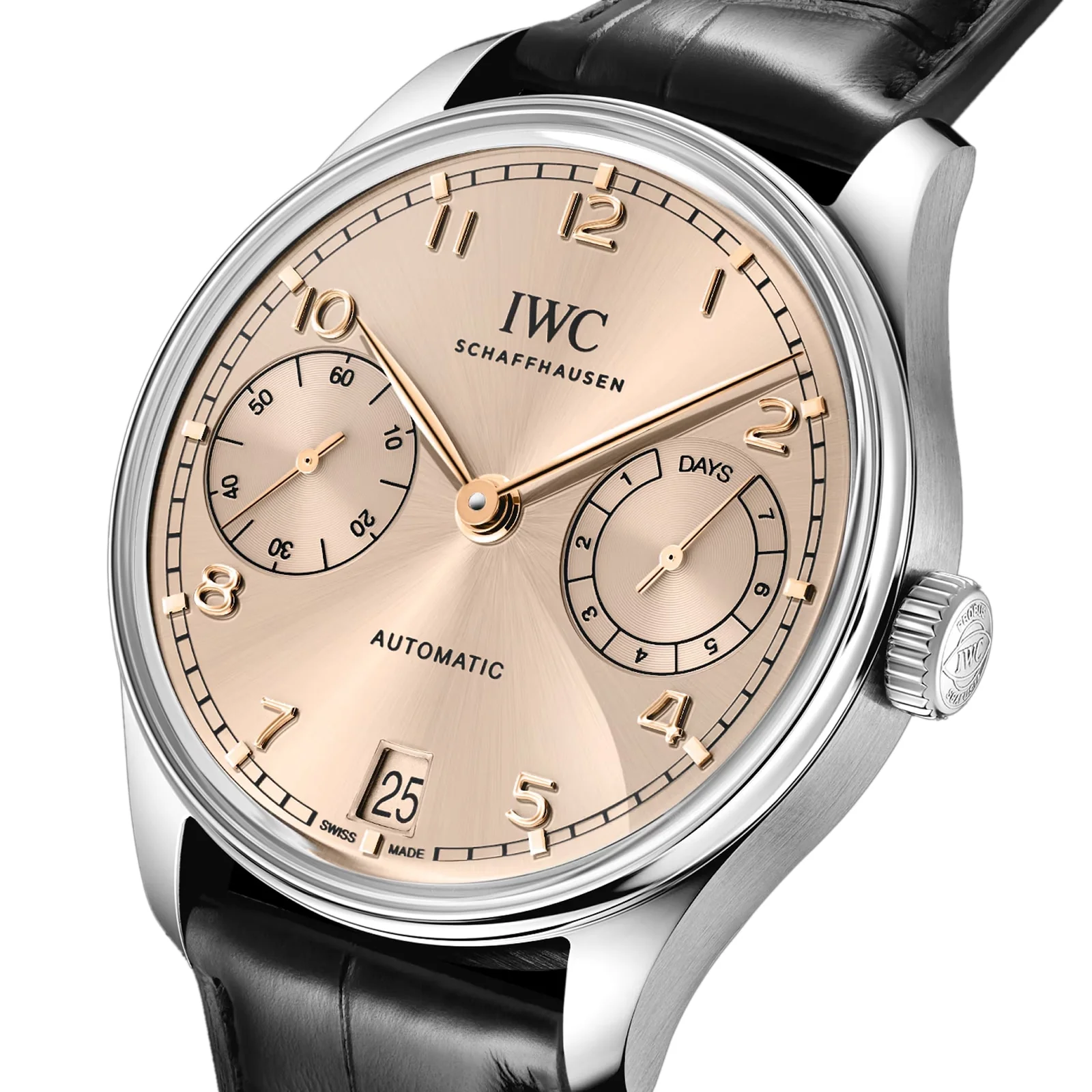 Portugieser Automatic 42 | 42.5mm, Steel, Alligator Leather, Champagne Dial - Image 3