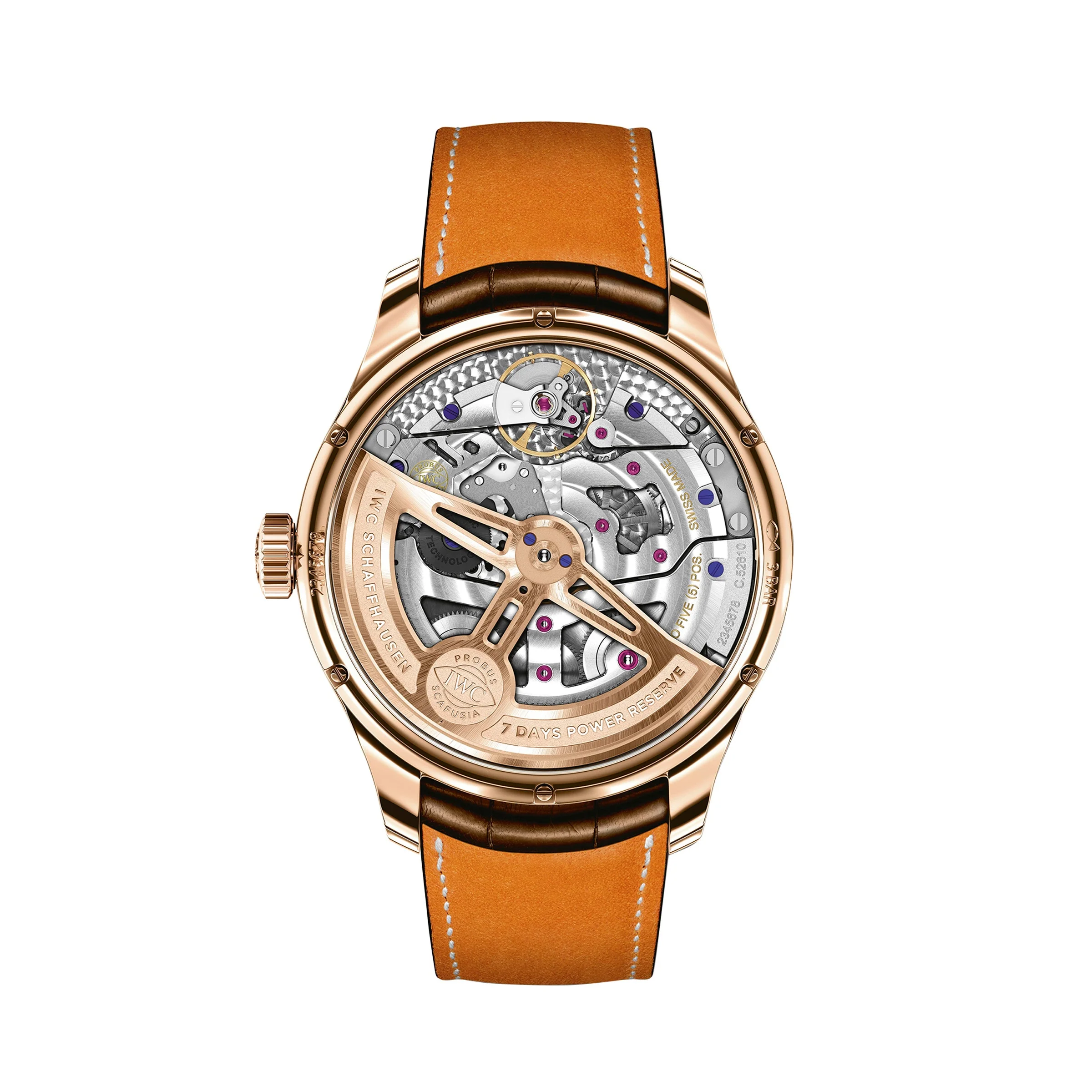 Portugieser Perpetual Calendar | 44.5mm, 18K Rose Gold, Alligator Leather, White Dial - Image 2