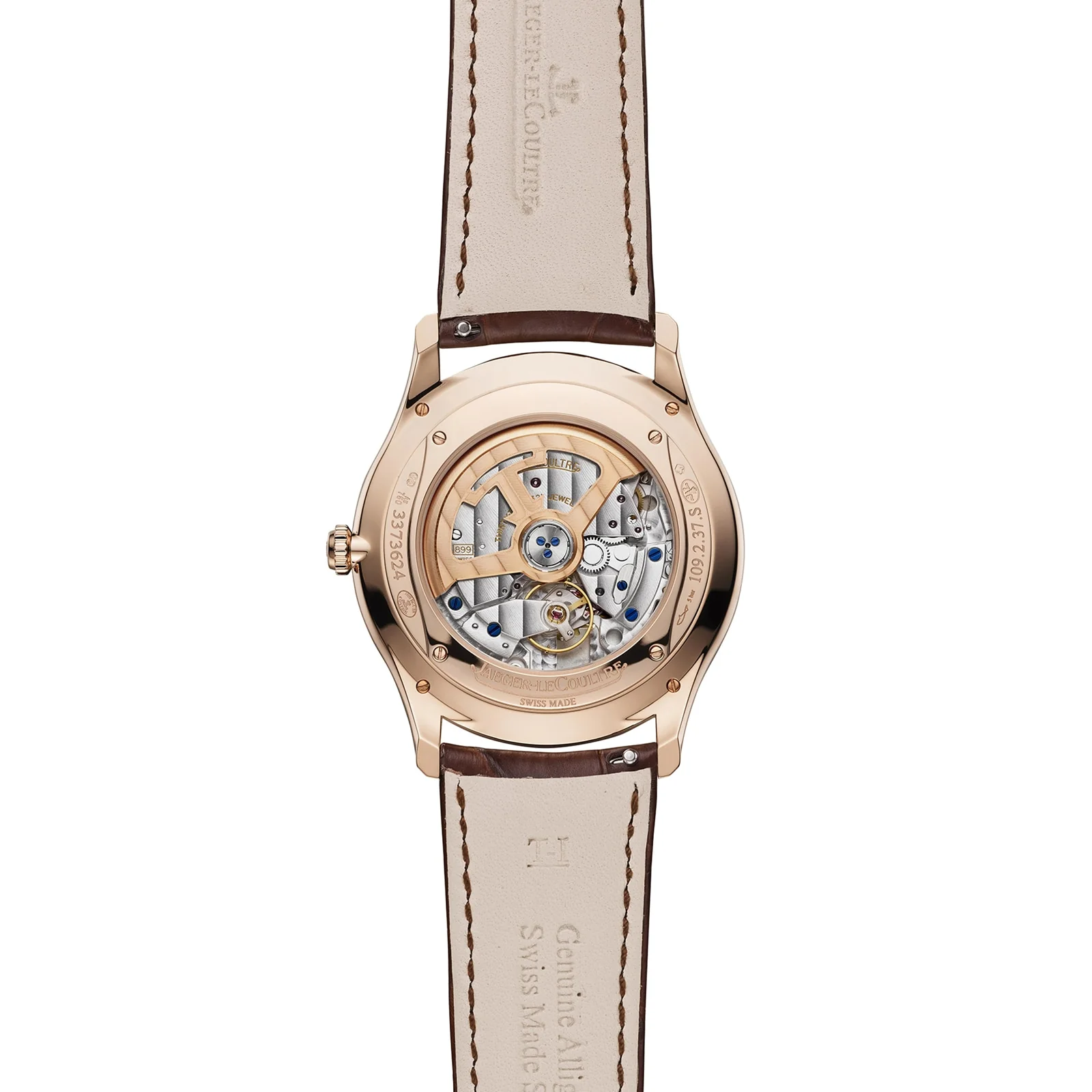 Master Ultra Thin Date | 39mm, 18K Rose Gold, Alligator Leather, Ivory Dial - Image 2
