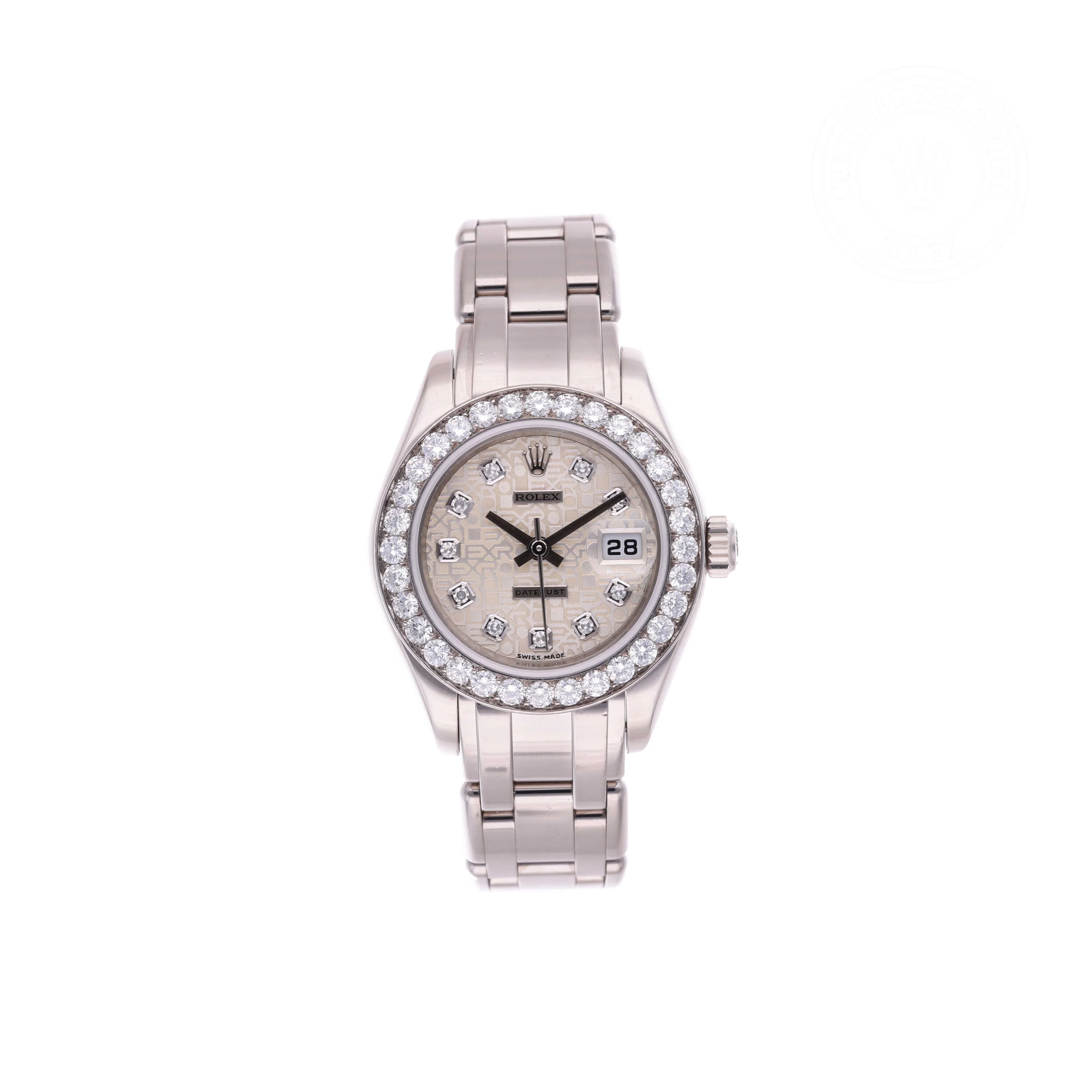 Pearlmaster | 29mm, 18K White Gold, Ref. M80299