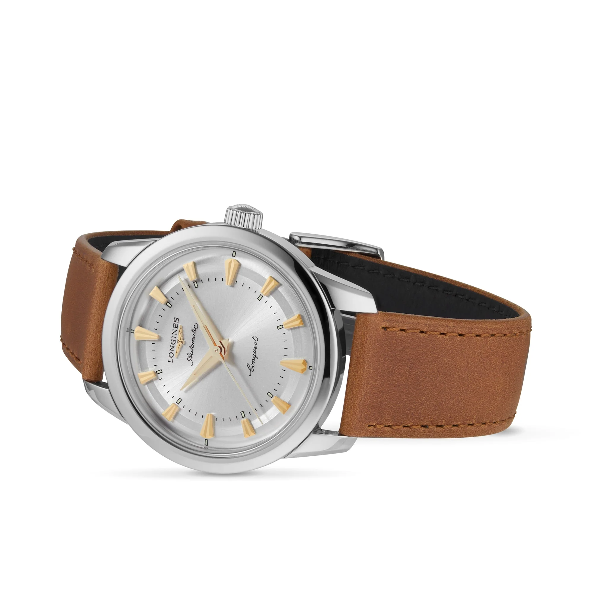 Conquest Heritage | 38mm, Steel, Leather, Silver Dial - Image 2