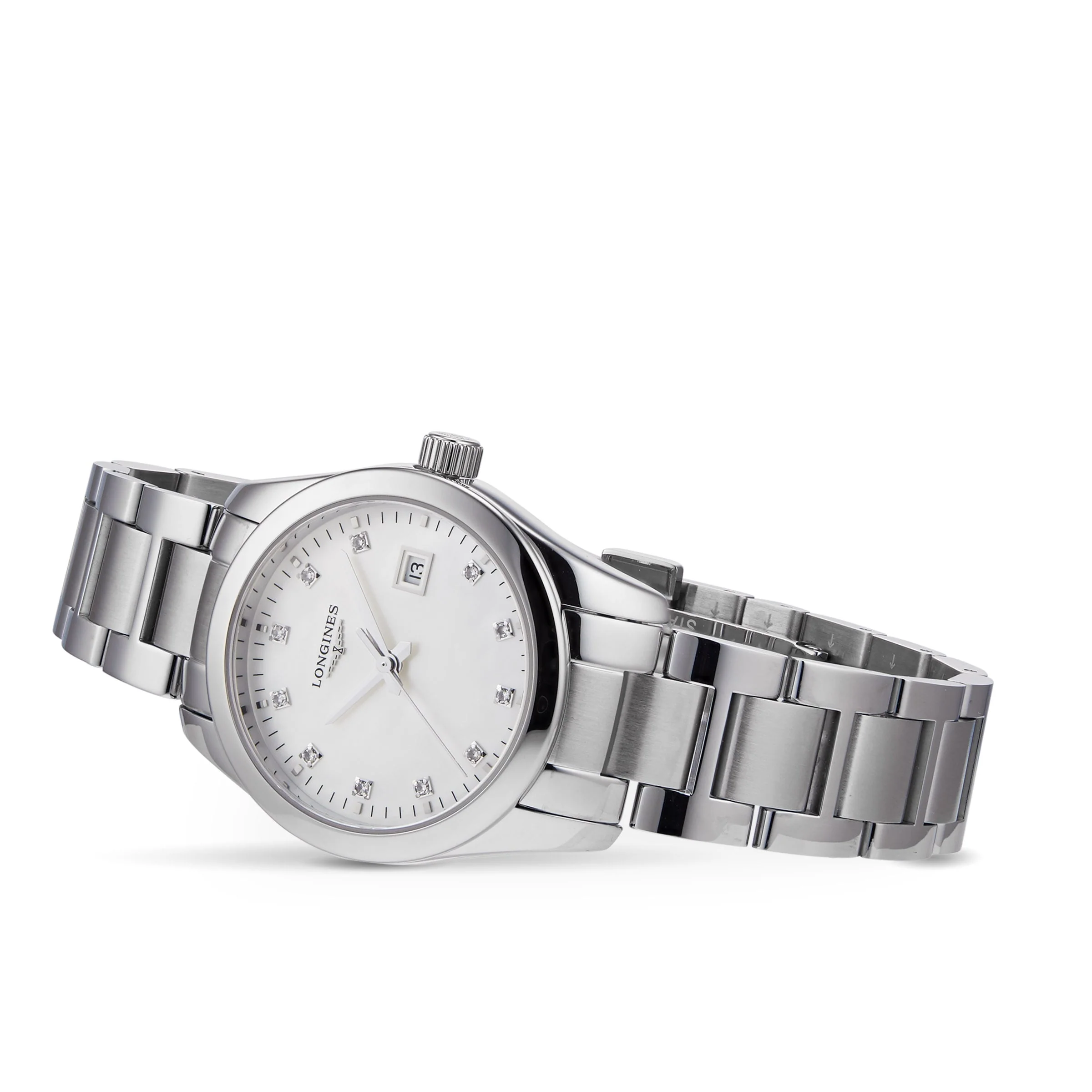 Conquest Classic | 29.5mm, Steel, Diamond White Mother of Pearl Dial - Image 2