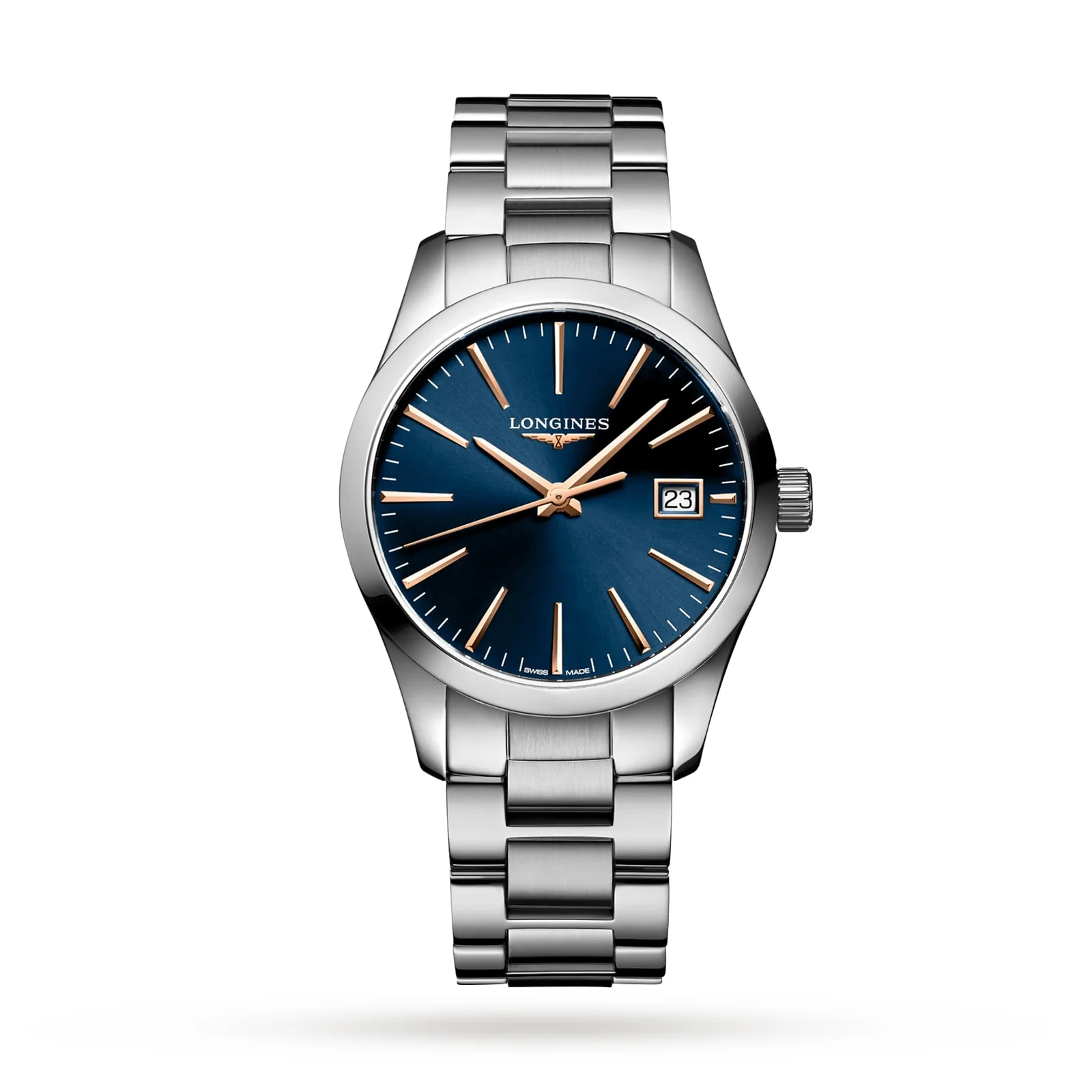 Conquest Classic | 34mm, Steel, Blue Dial