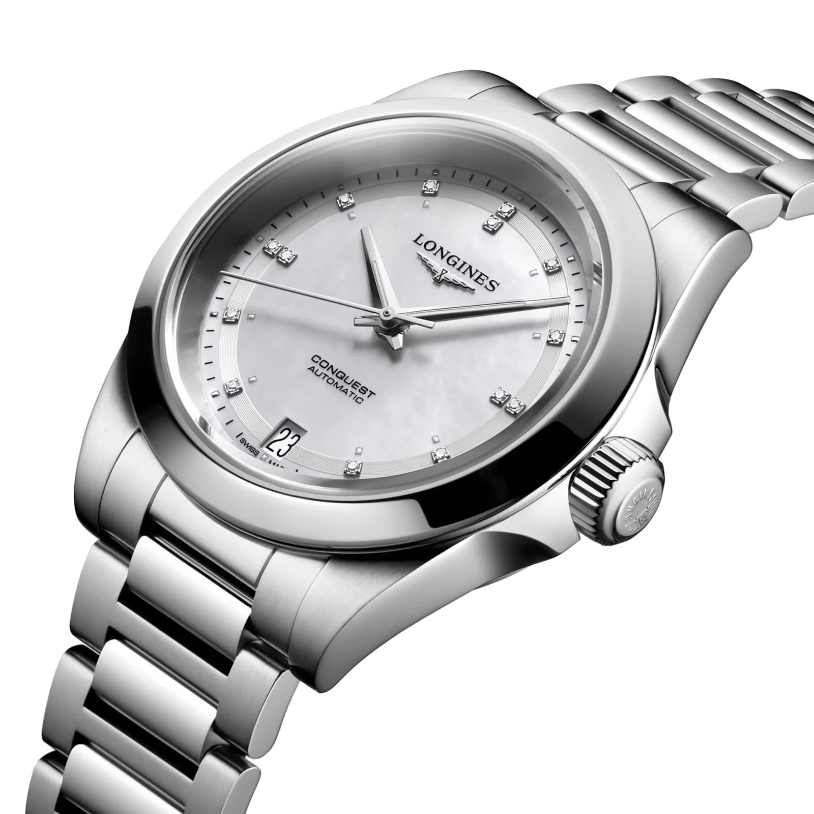 Conquest | 34mm, Steel, White Mother of Pearl Dial - Image 2