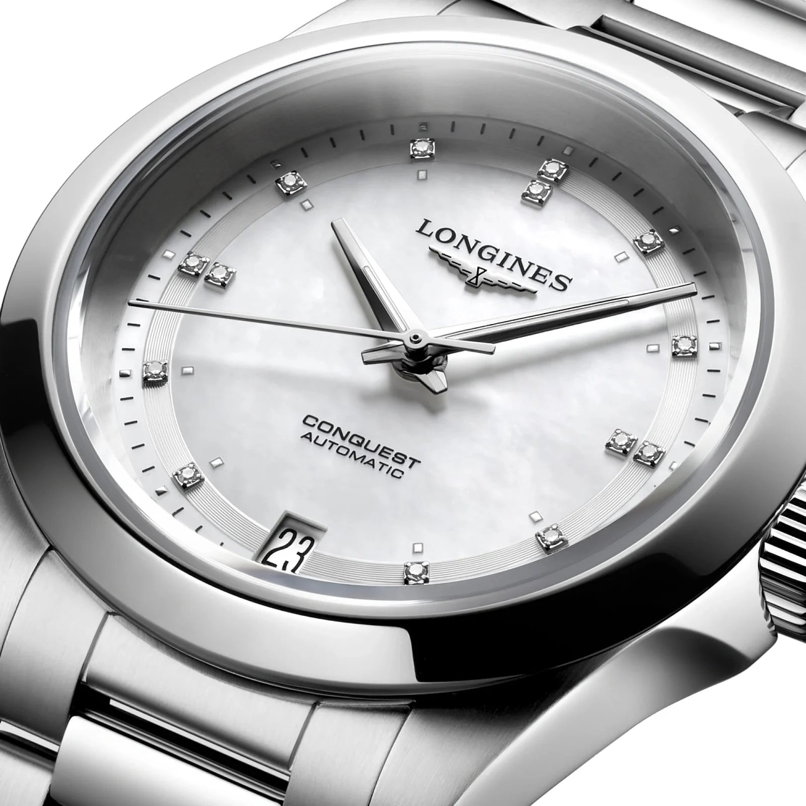 Conquest | 34mm, Steel, White Mother of Pearl Dial - Image 4