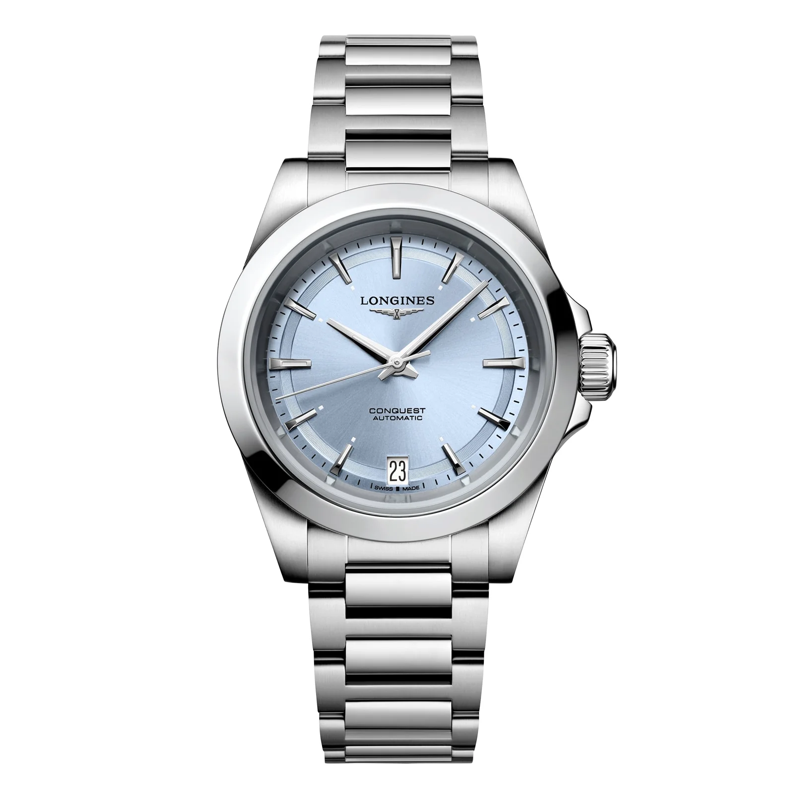 Conquest | 34mm, Steel, Blue Dial