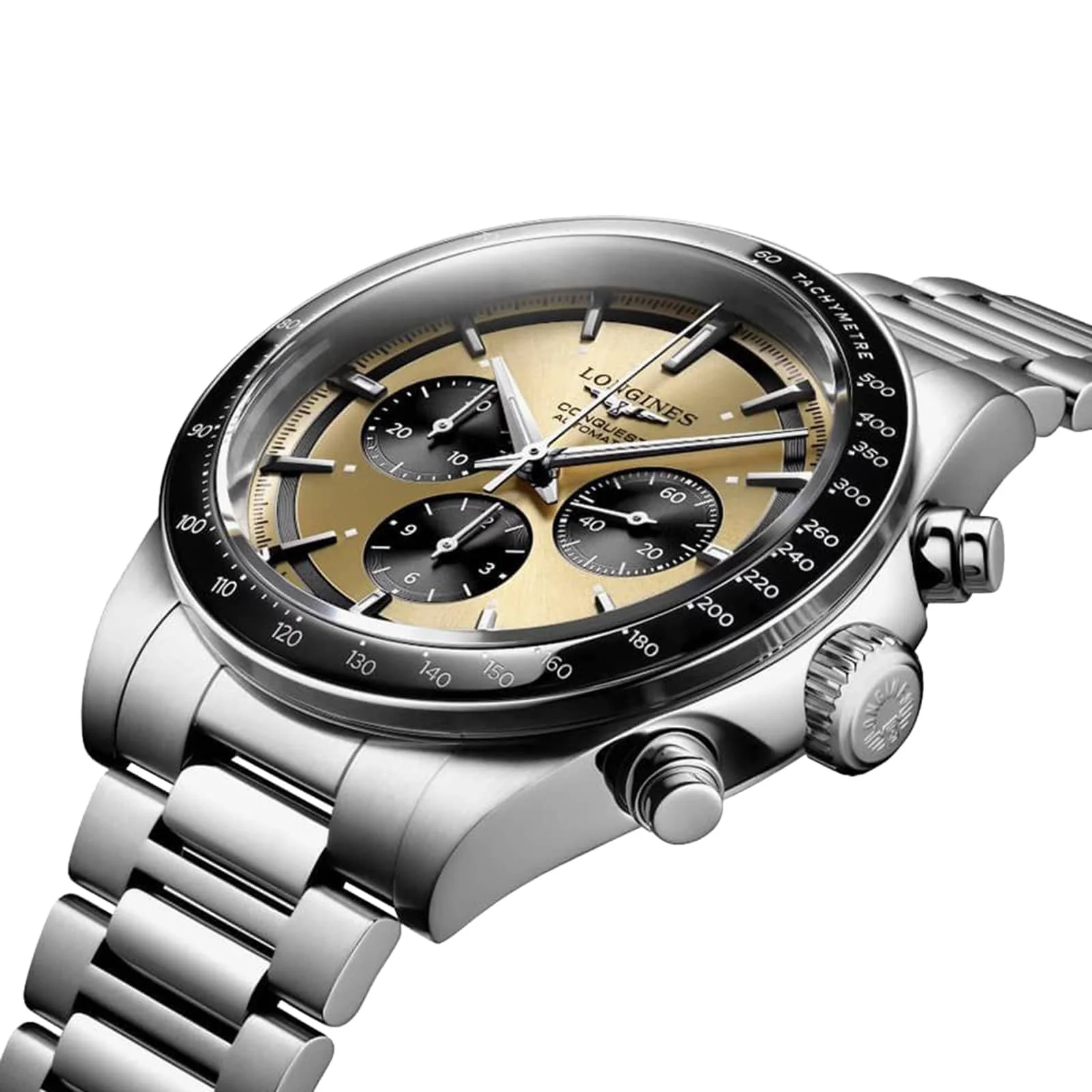 Conquest Chronograph | 42mm, Ceramic & Steel, Steel, Brown Dial - Image 2