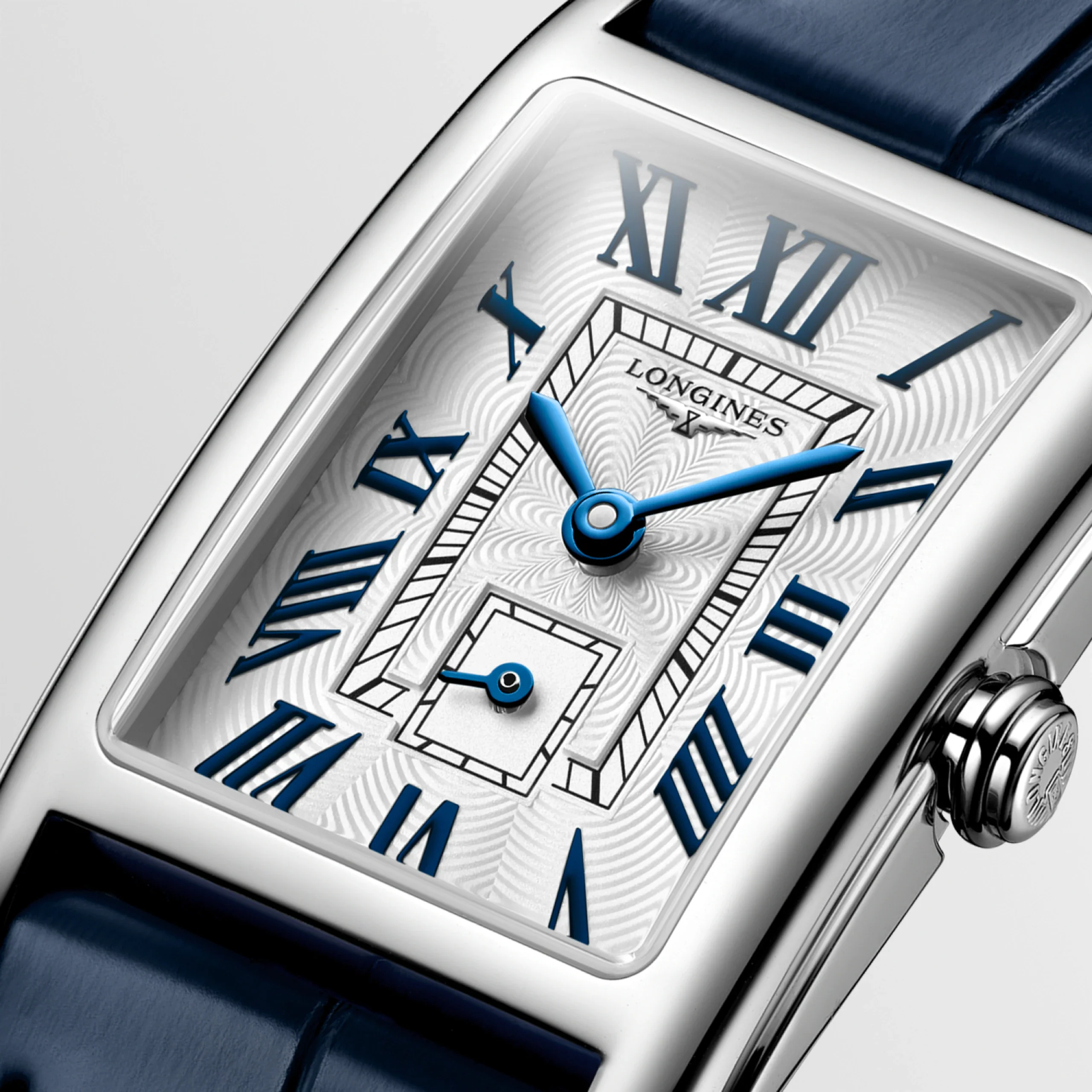 DolceVita | 32mm, Stainless Steel, Silver Gilt "flinqué" Dial, Blue Alligator Strap, Womens Watch - Image 4