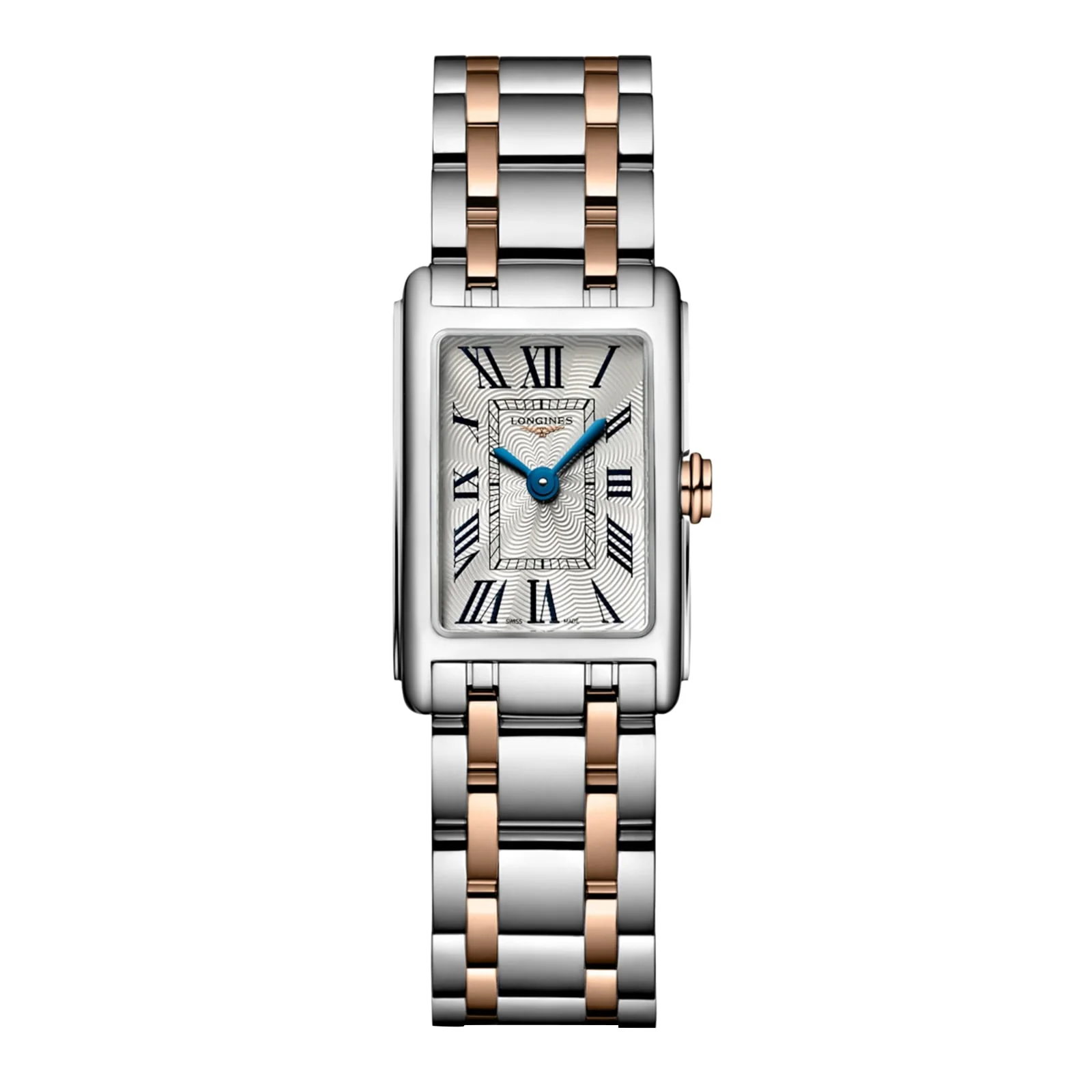 Dolcevite | 13mm, Two-Tone Steel & 18K Rose Gold, Silver Dial