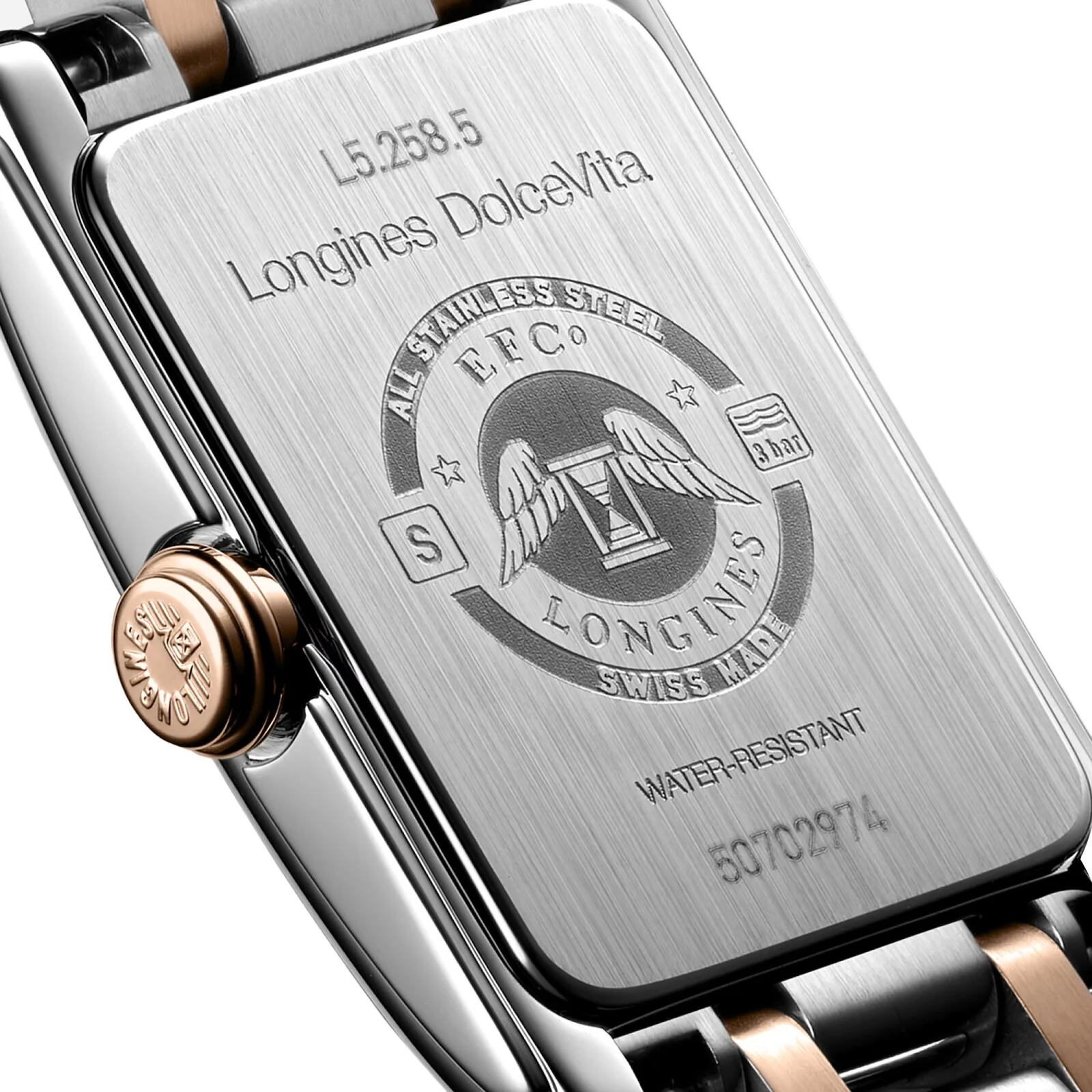 Dolcevite | 13mm, Two-Tone Steel & 18K Rose Gold, Silver Dial - Image 6